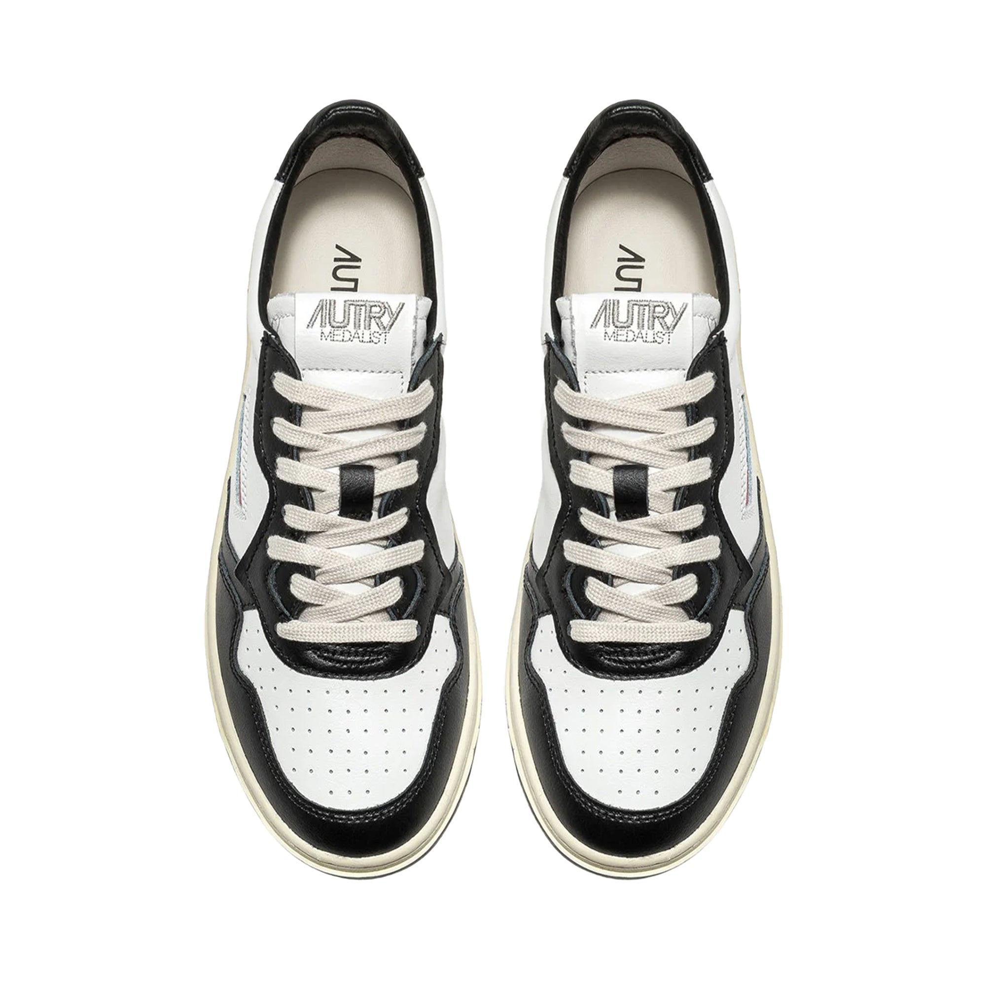 Medalist Low Leather Black White