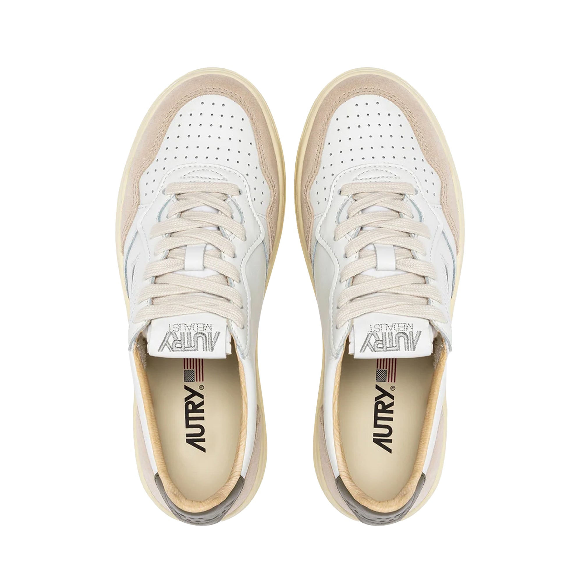 Medalist Low Suede White Green