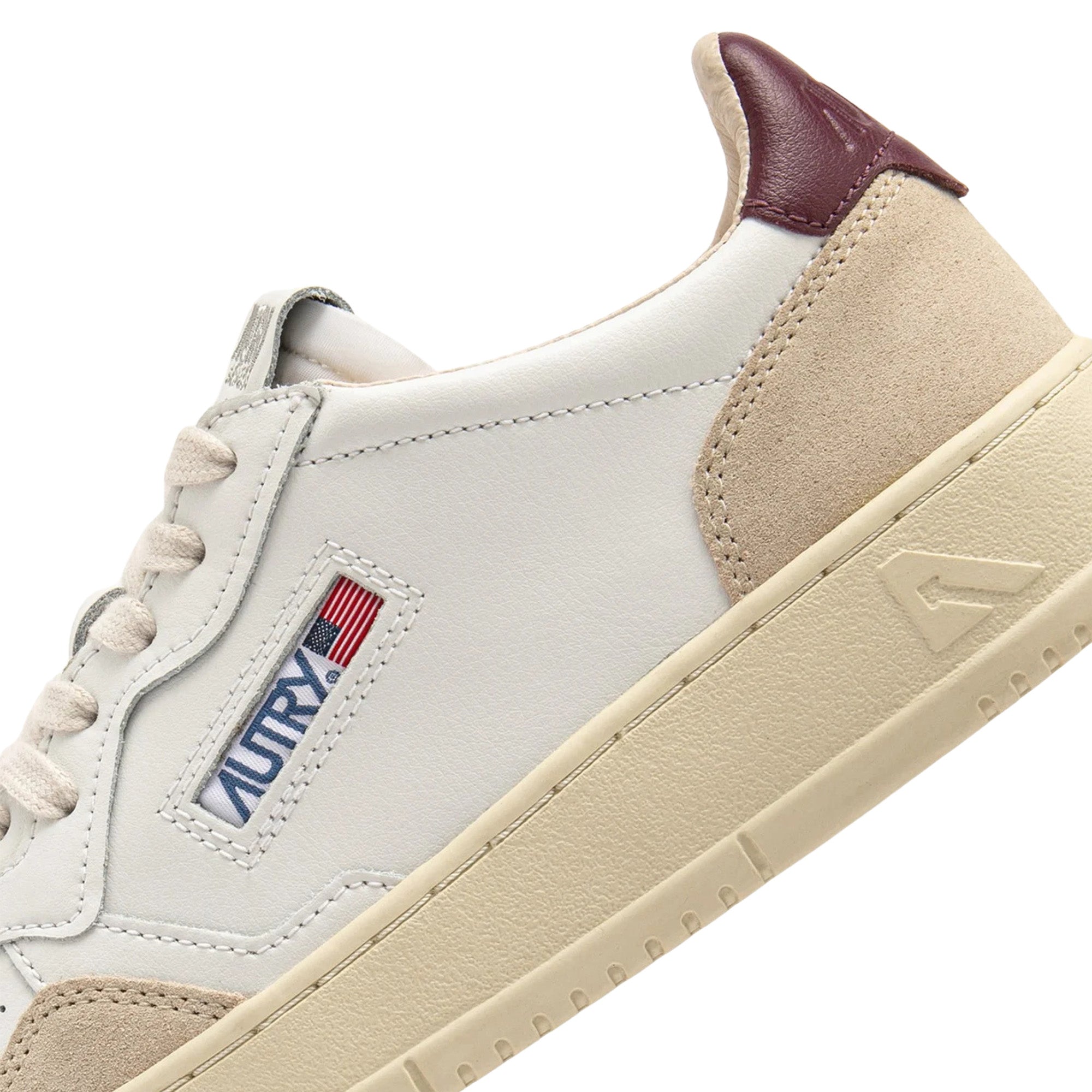 Medalist Low Suede White Burgundy