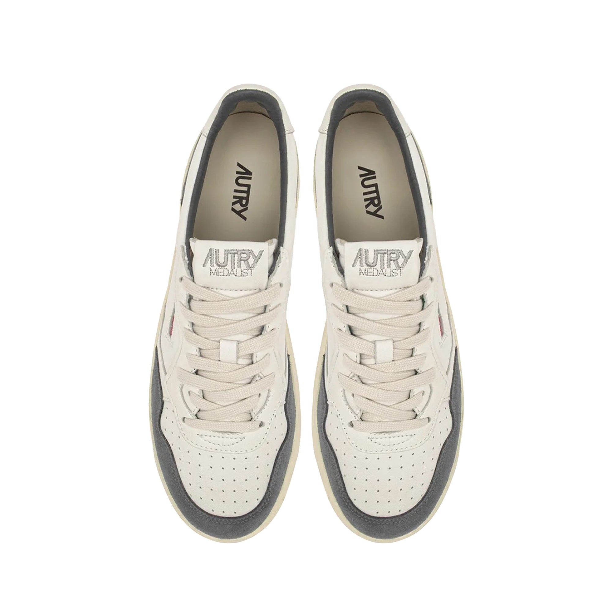 Medalist Low Suede White Grey