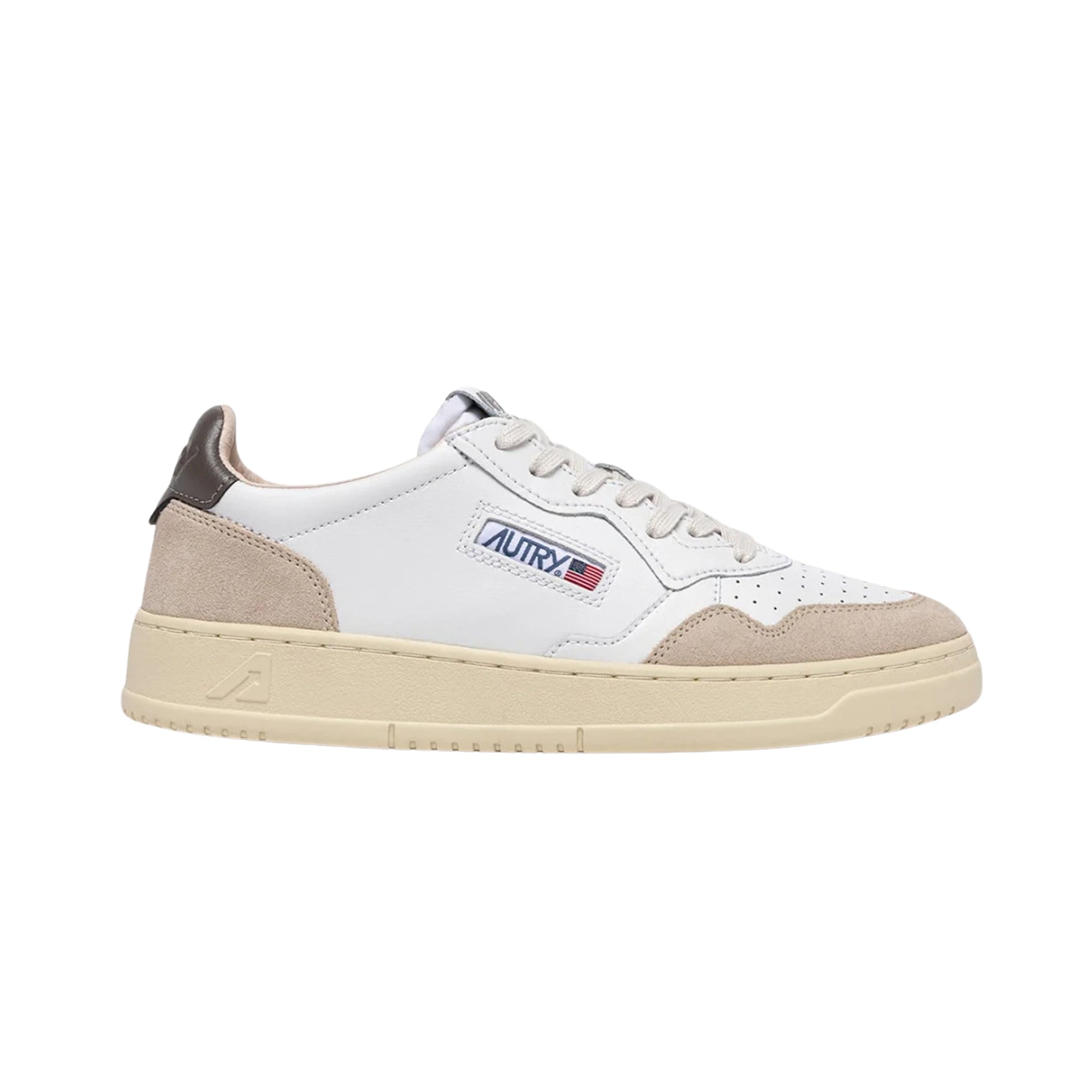 Medalist Low Suede White Morel