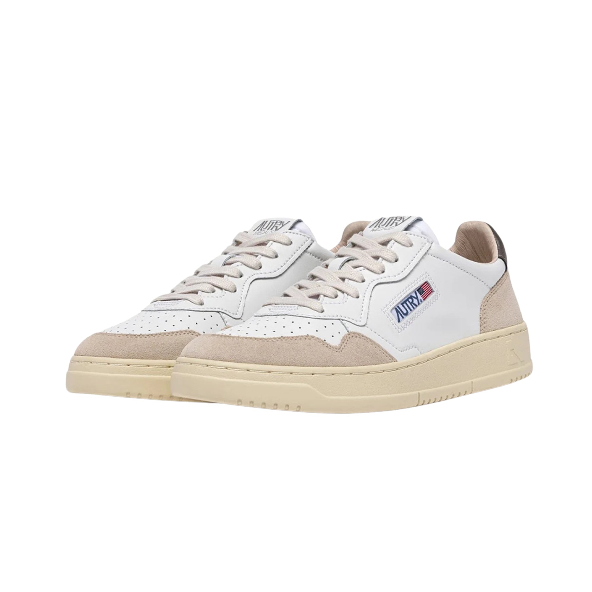 Medalist Low Suede White Morel