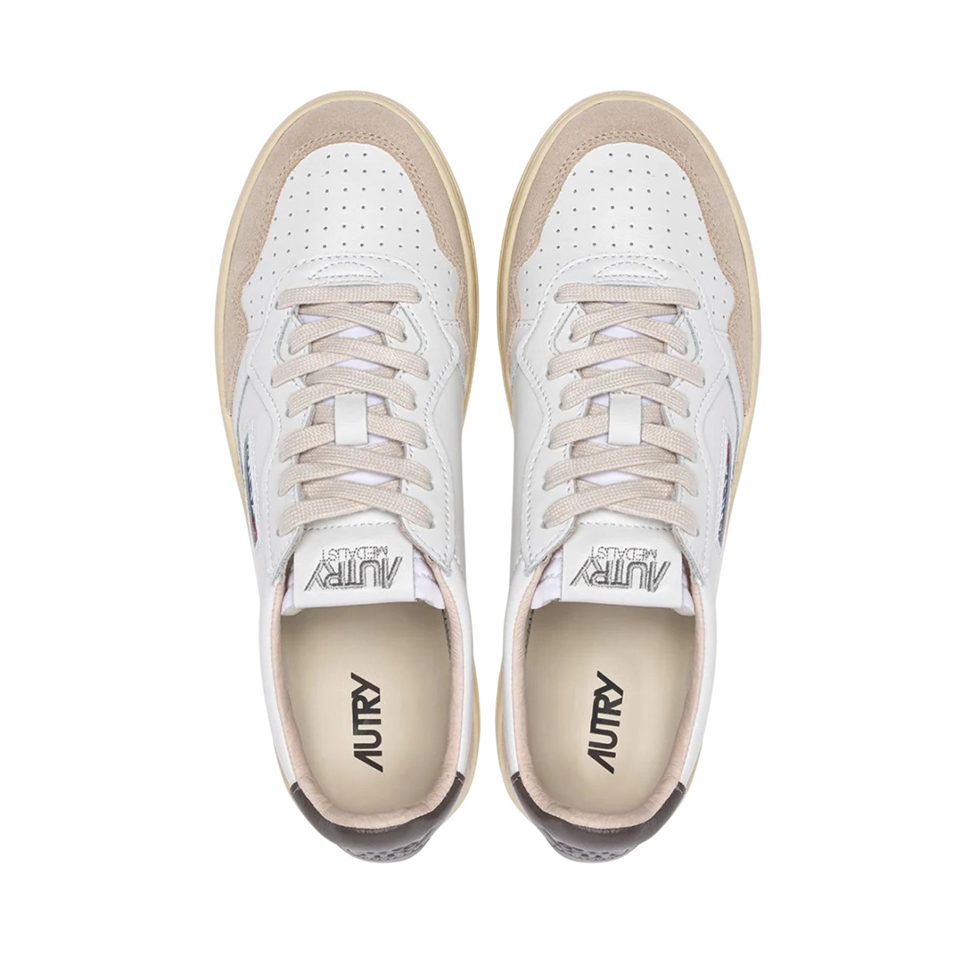 Medalist Low Suede White Morel