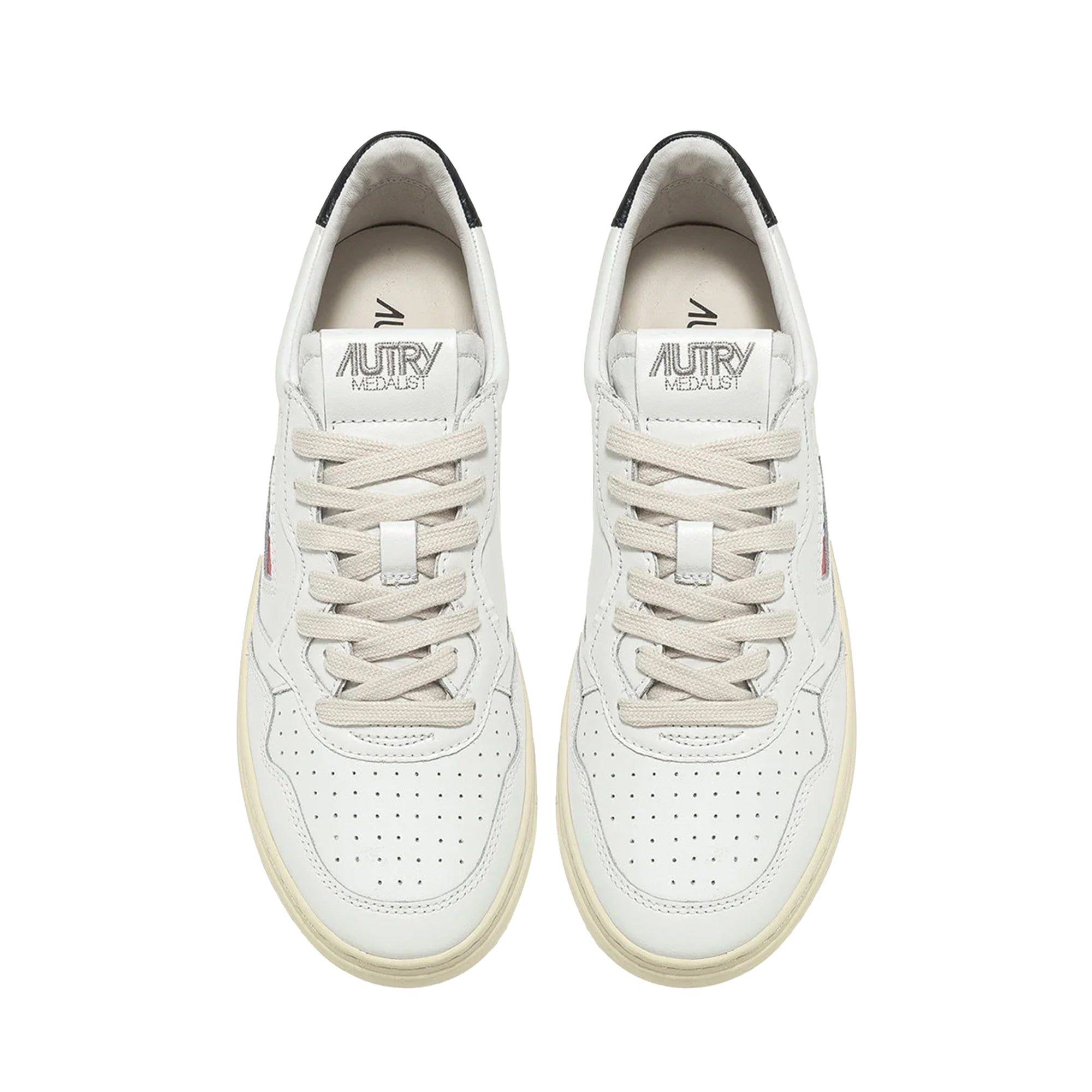 Medalist Low Leather White Black