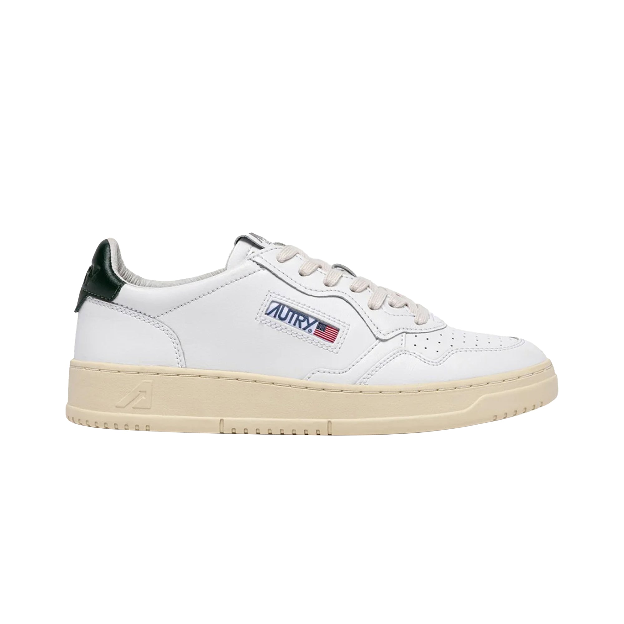 Medalist Low Leather White Green