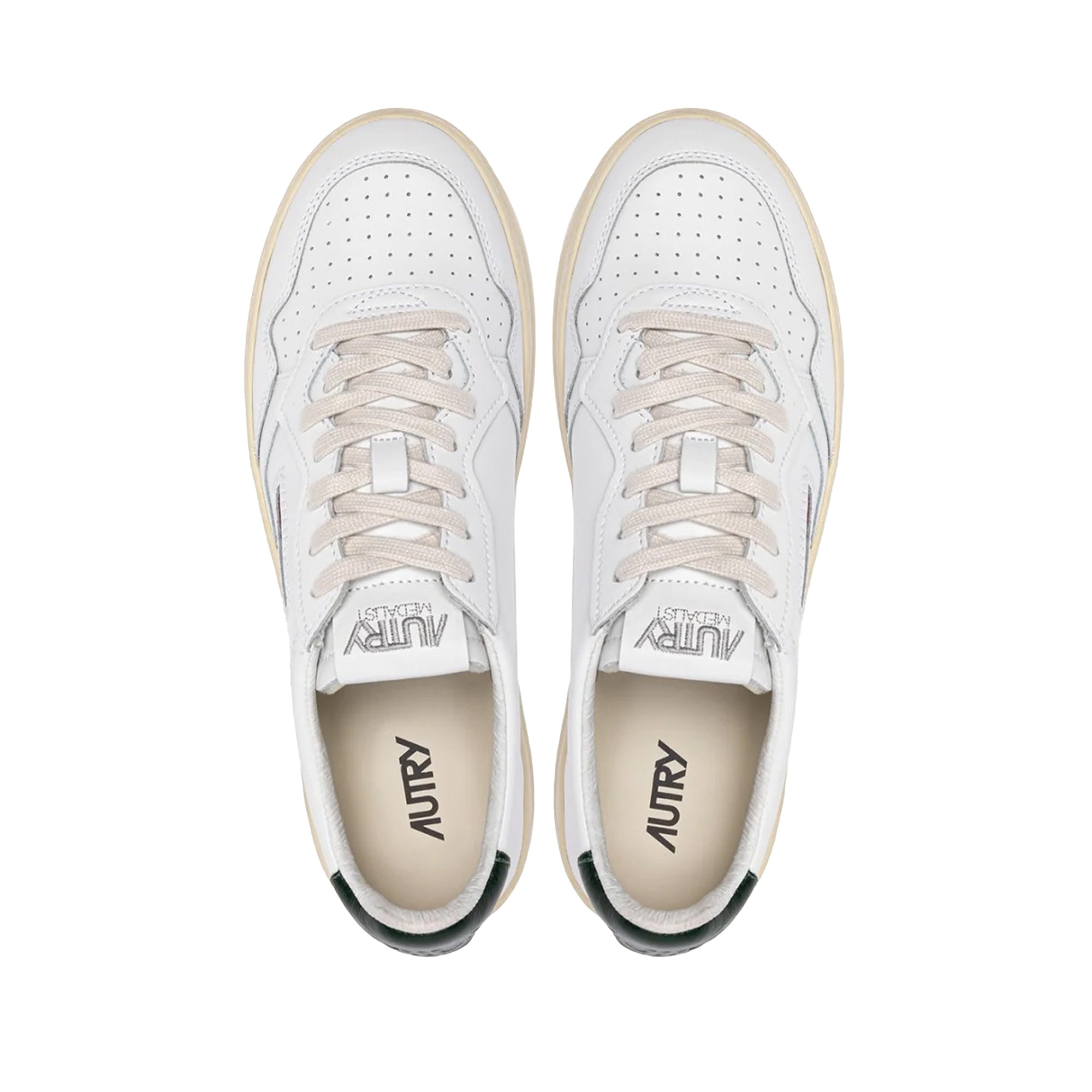 Medalist Low Leather White Green