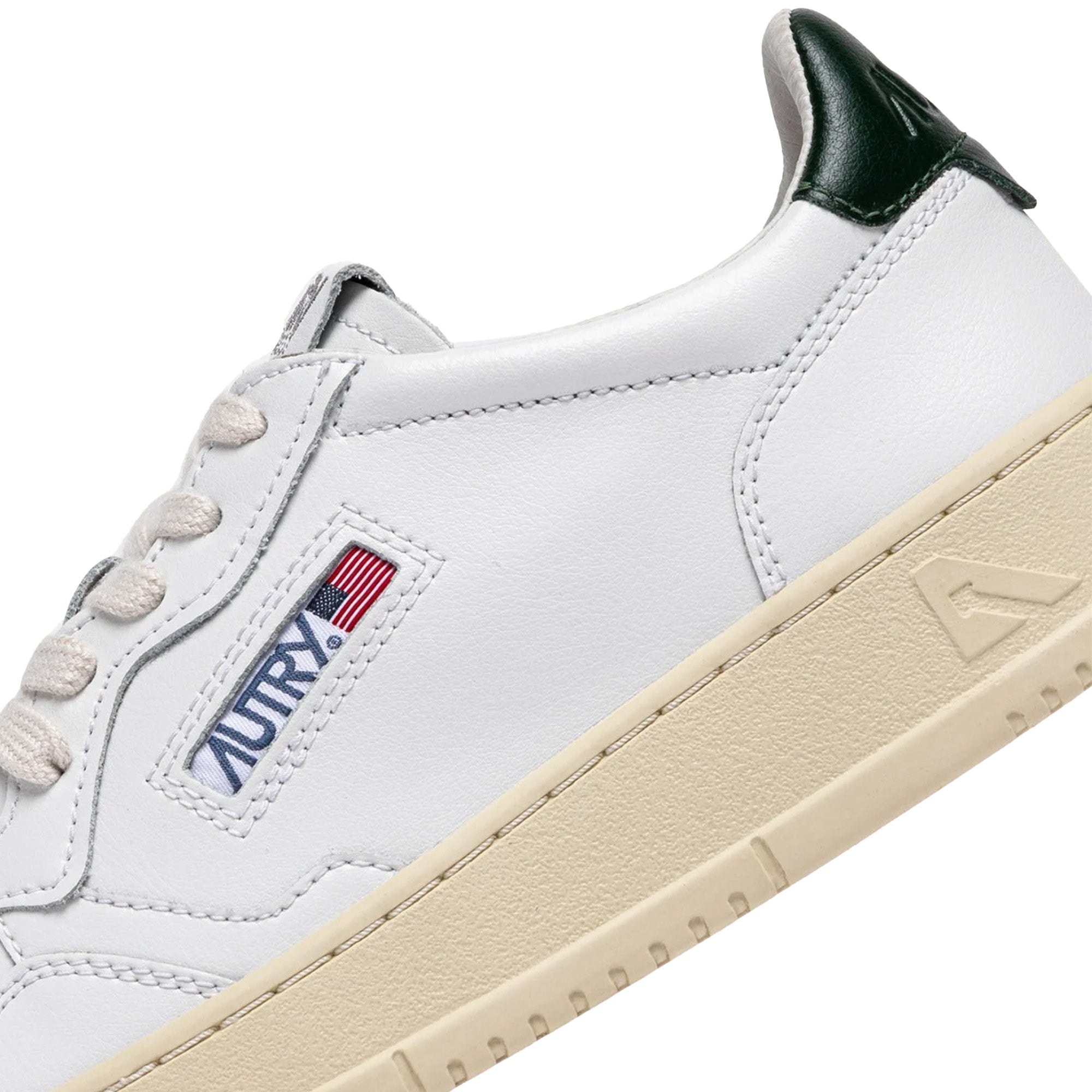 Medalist Low Leather White Green