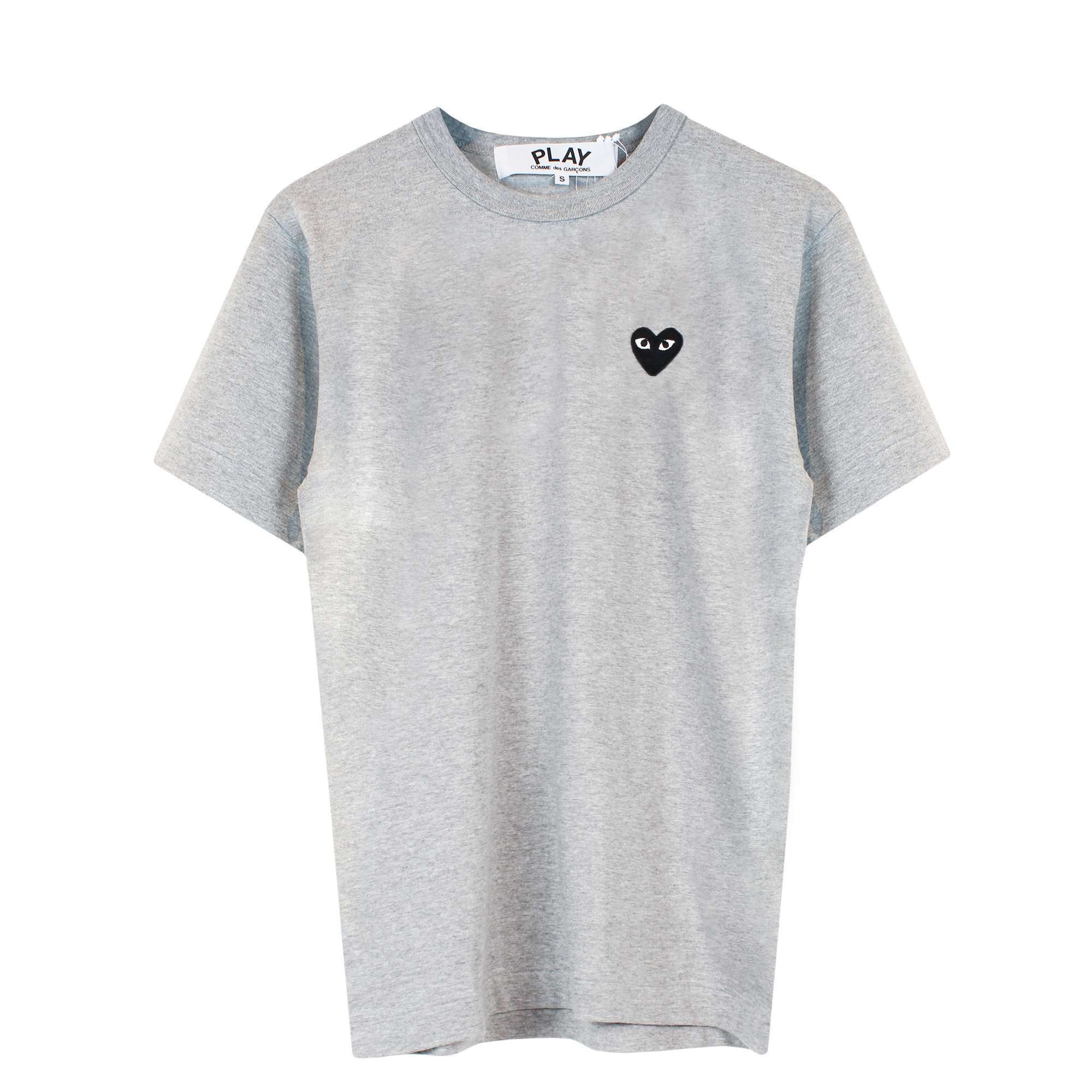 Basic Black Heart Logo T-Shirt Grey