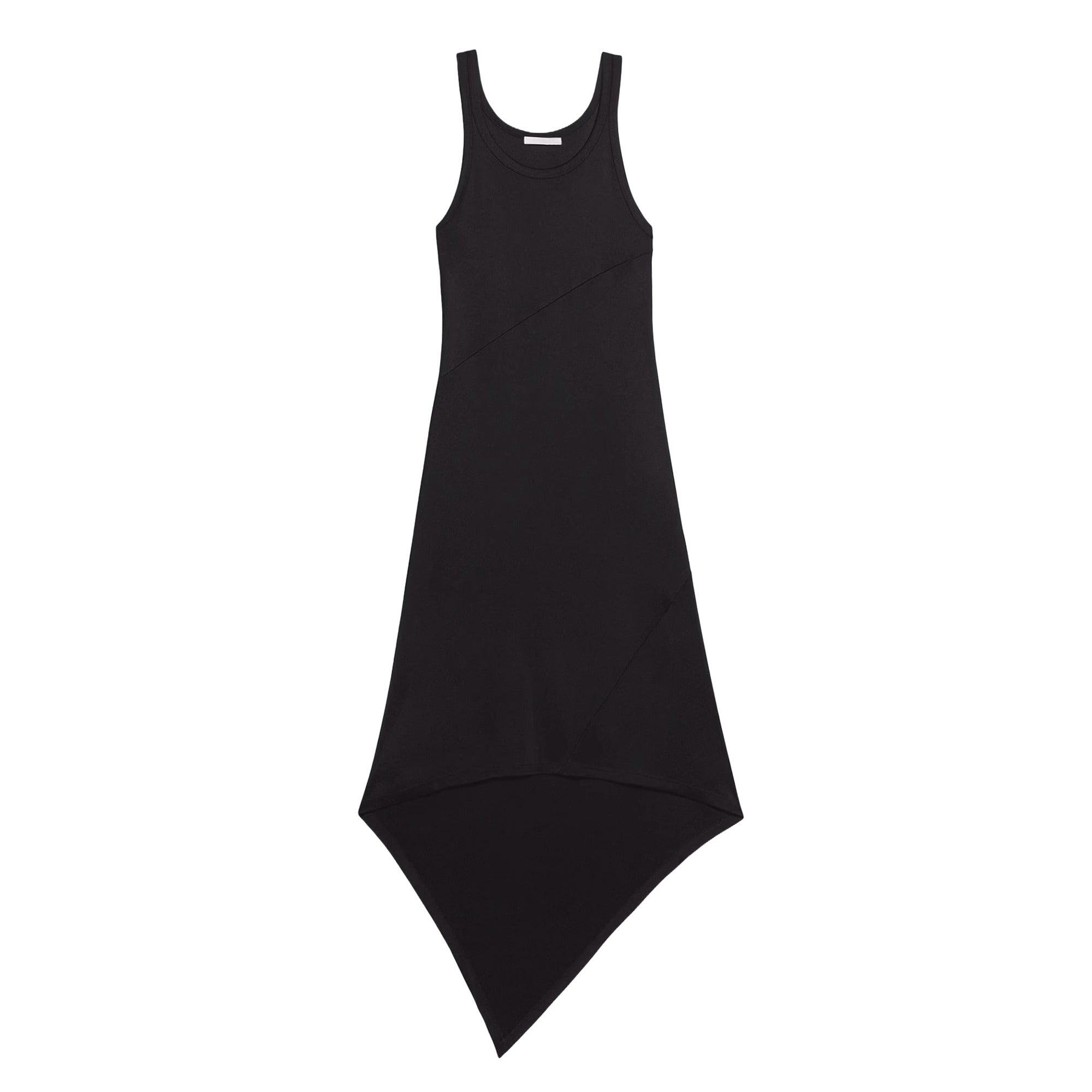 Jersey Scarf Hem Tank Dress