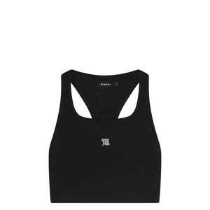 Cropped M Tank Top Black