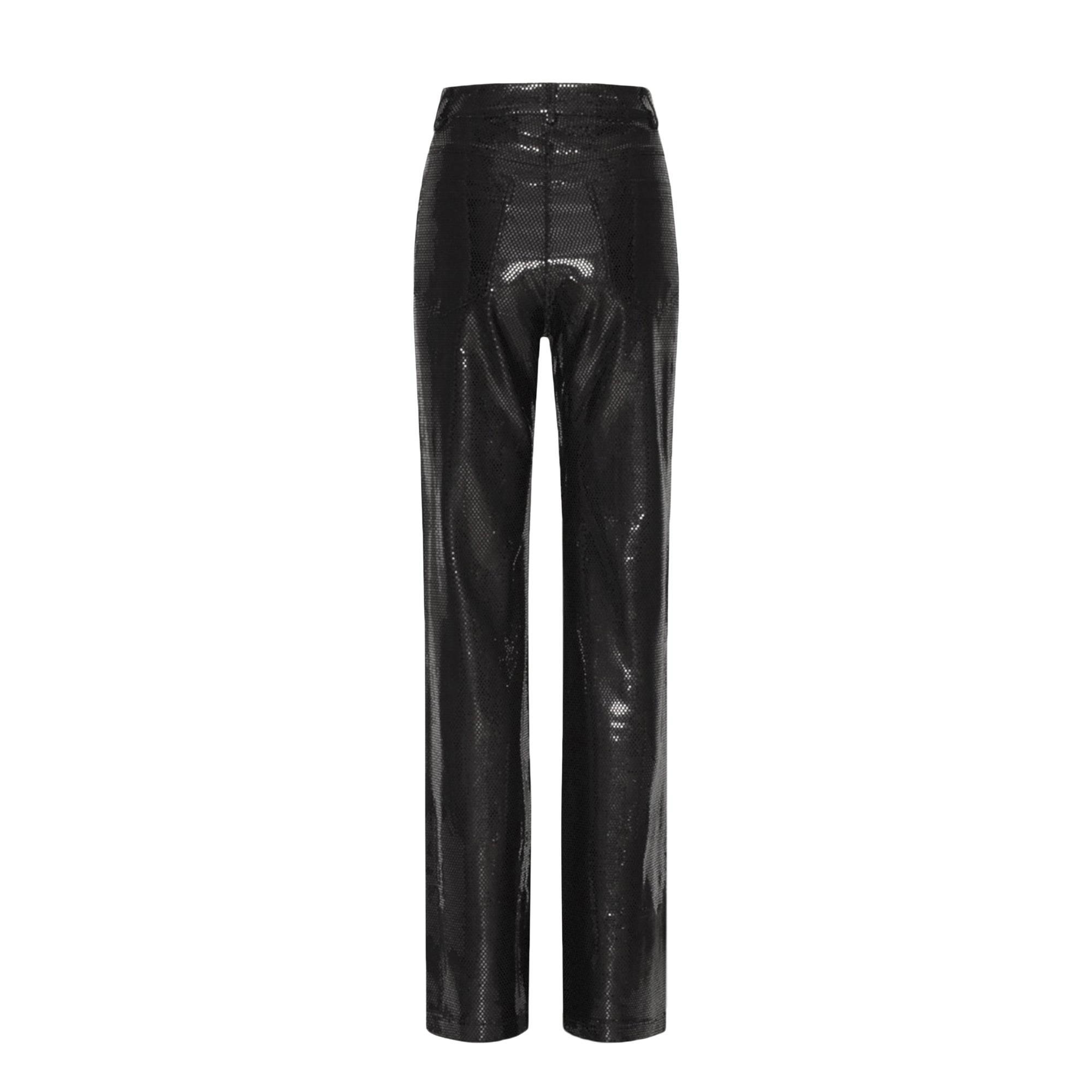 Foil Jersey Straight Pants