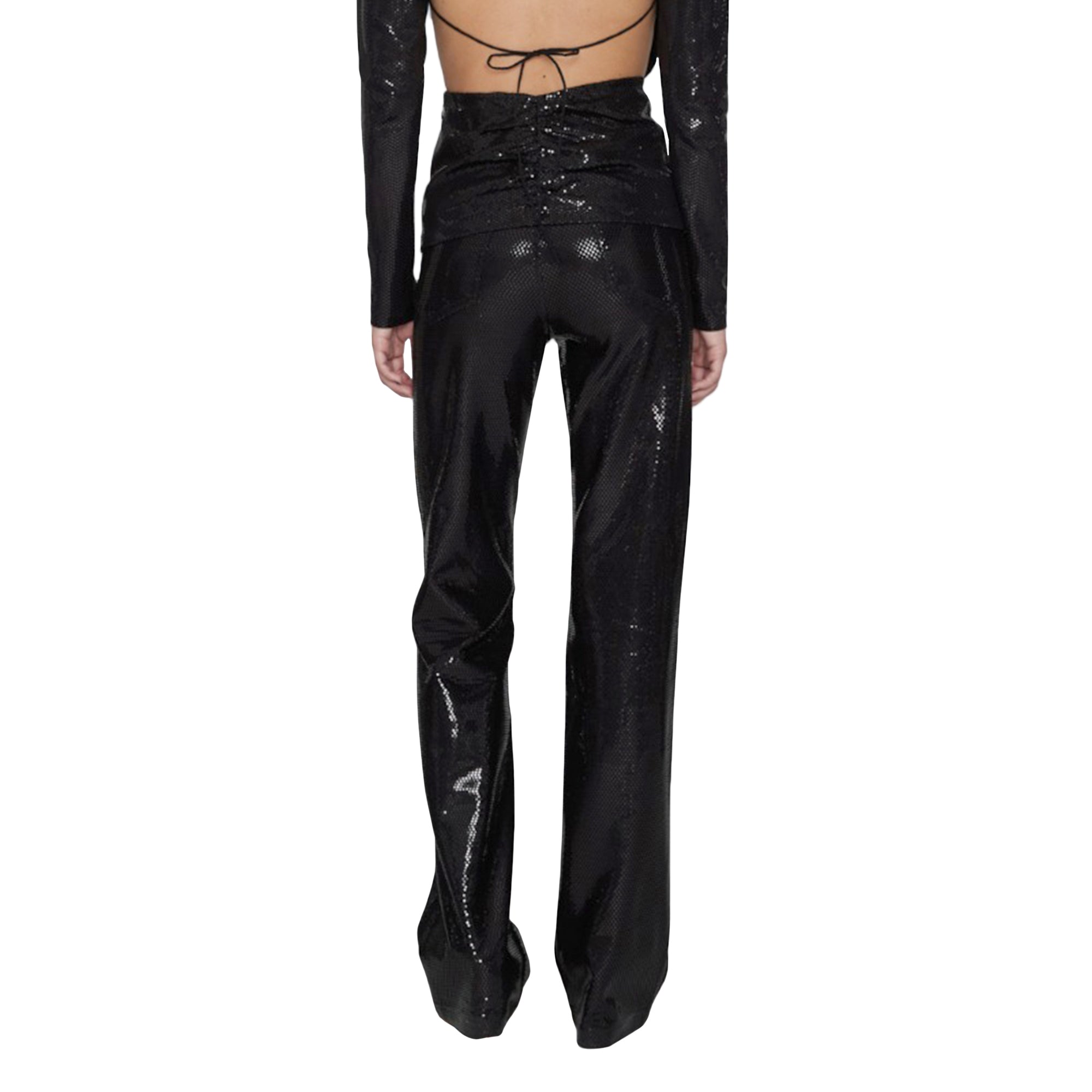 Foil Jersey Straight Pants