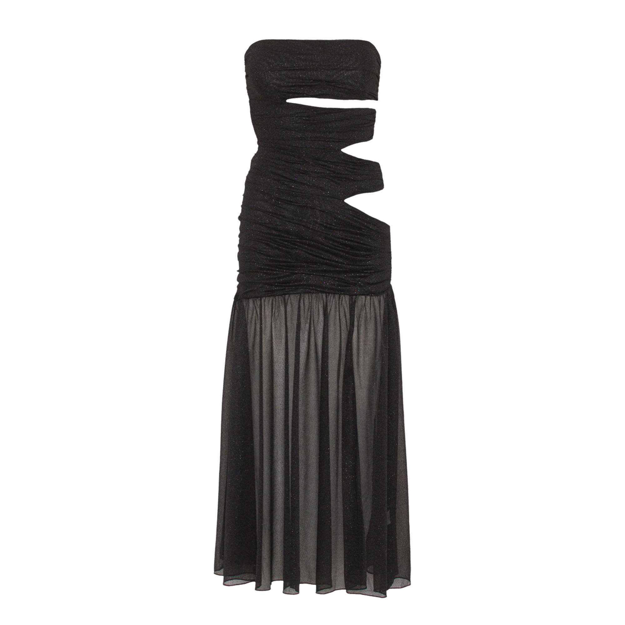 Glitter Jersey Cut-Out Dress