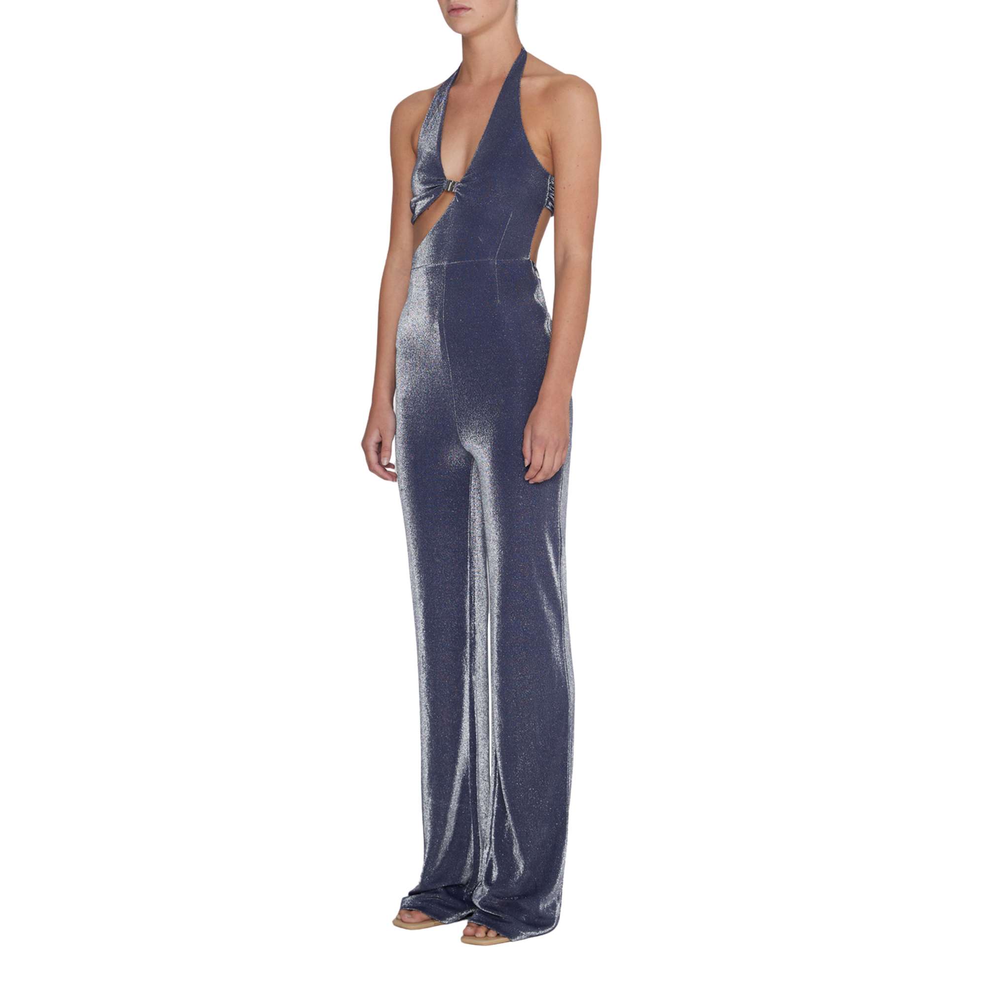 Metallic Nylon Jumpsuit
