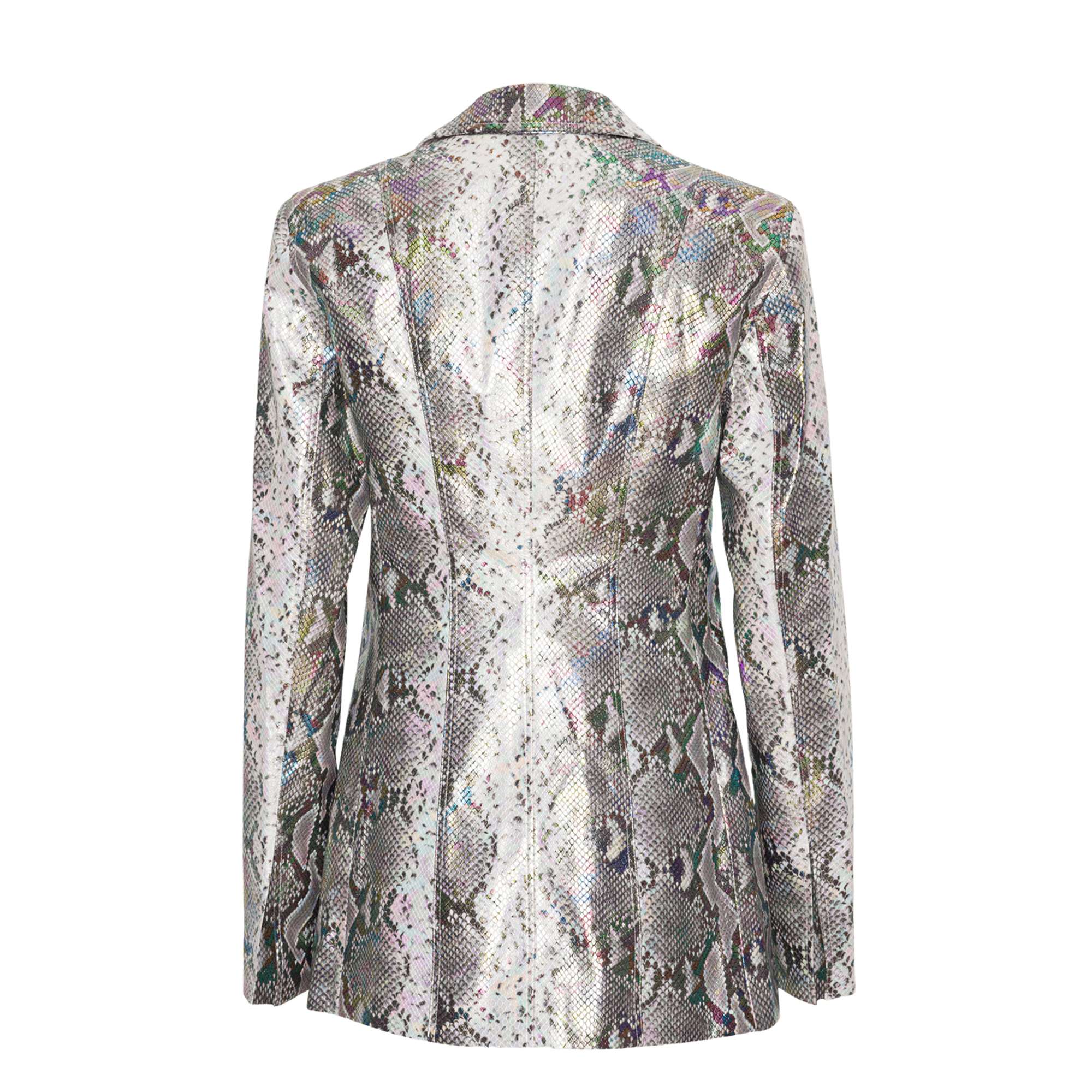 Snake PU Fitted Blazer