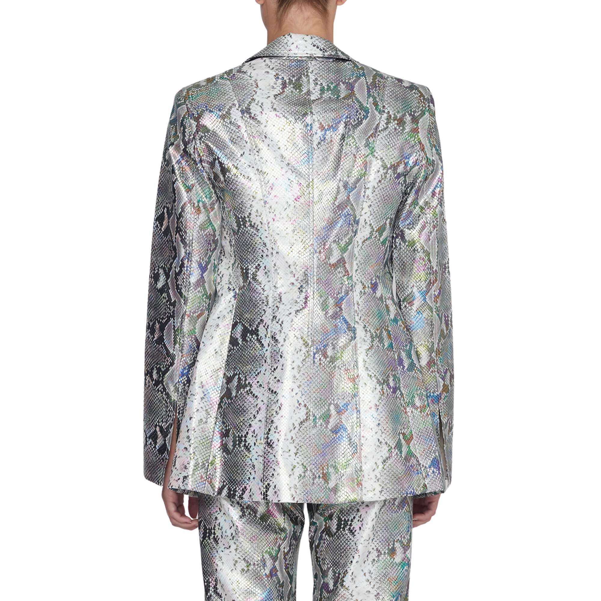 Snake PU Fitted Blazer