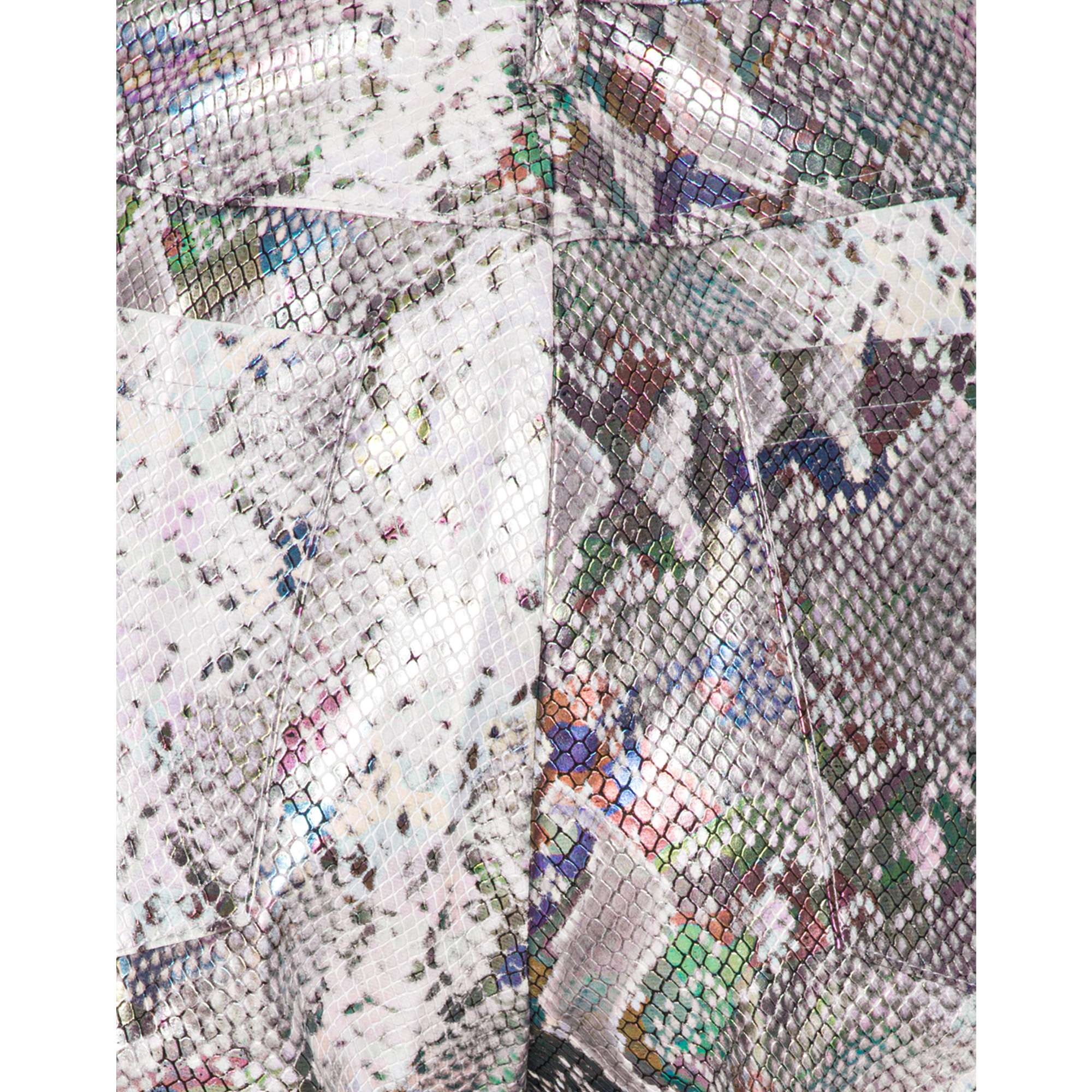 Snake PU Straight Pants