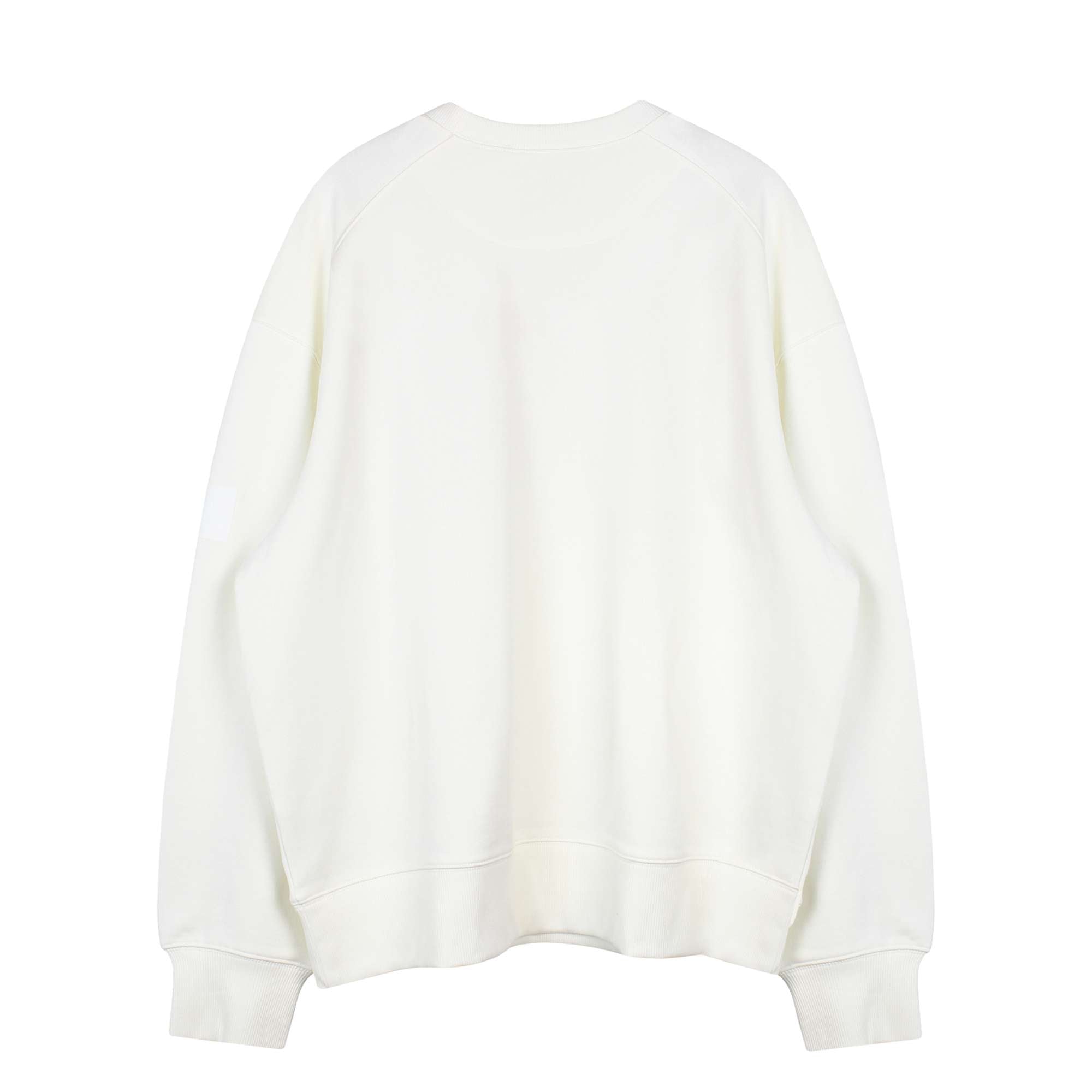 Organic Cotton Terry Crew Sweater White