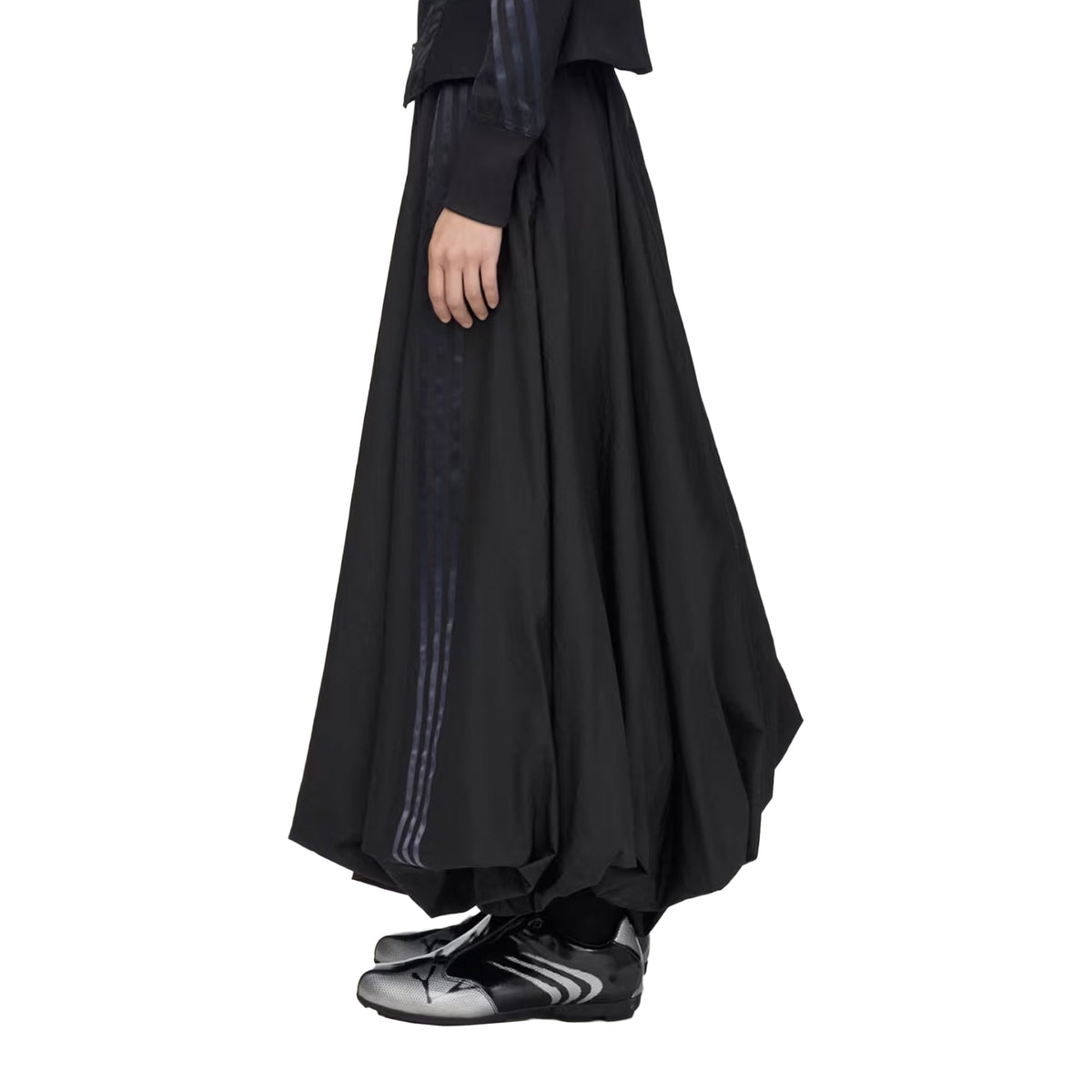 Gradient 3 Stripes Nylon Balloon Skirt
