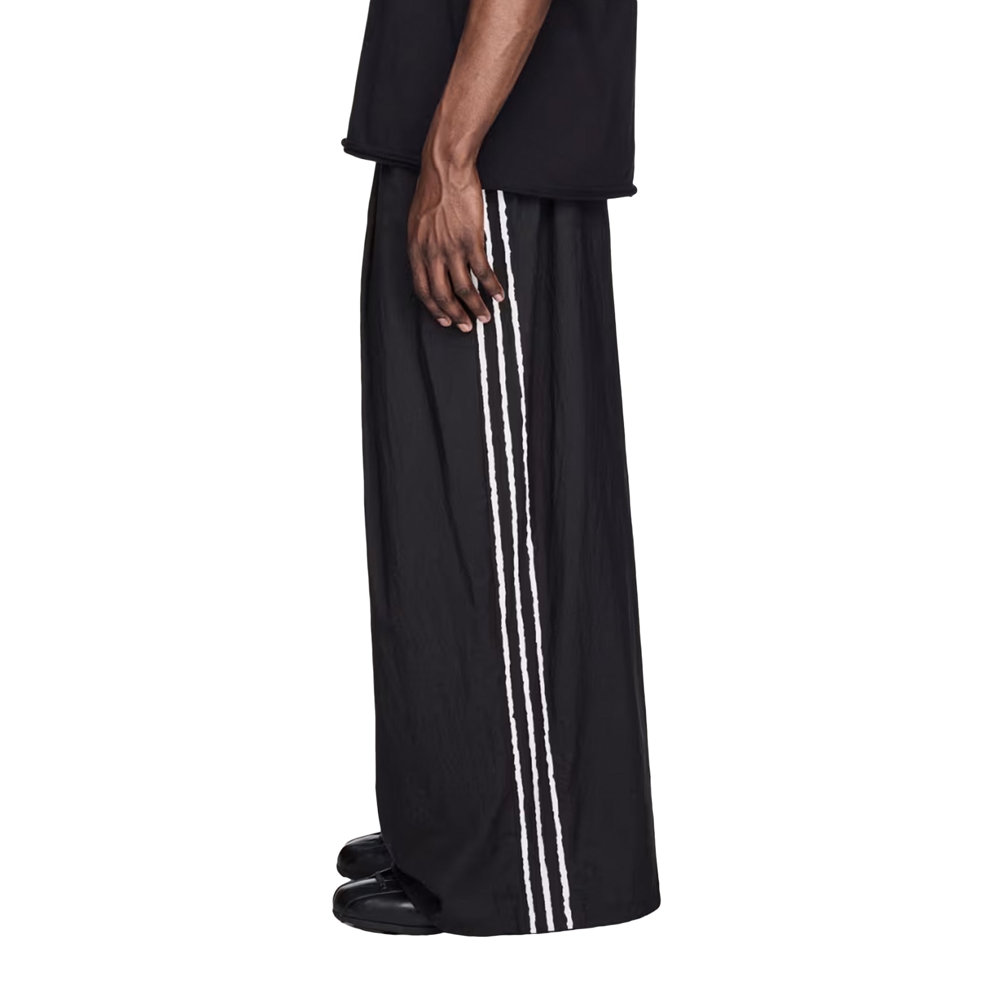 Raw Edge 3-Stripes Wide Pants