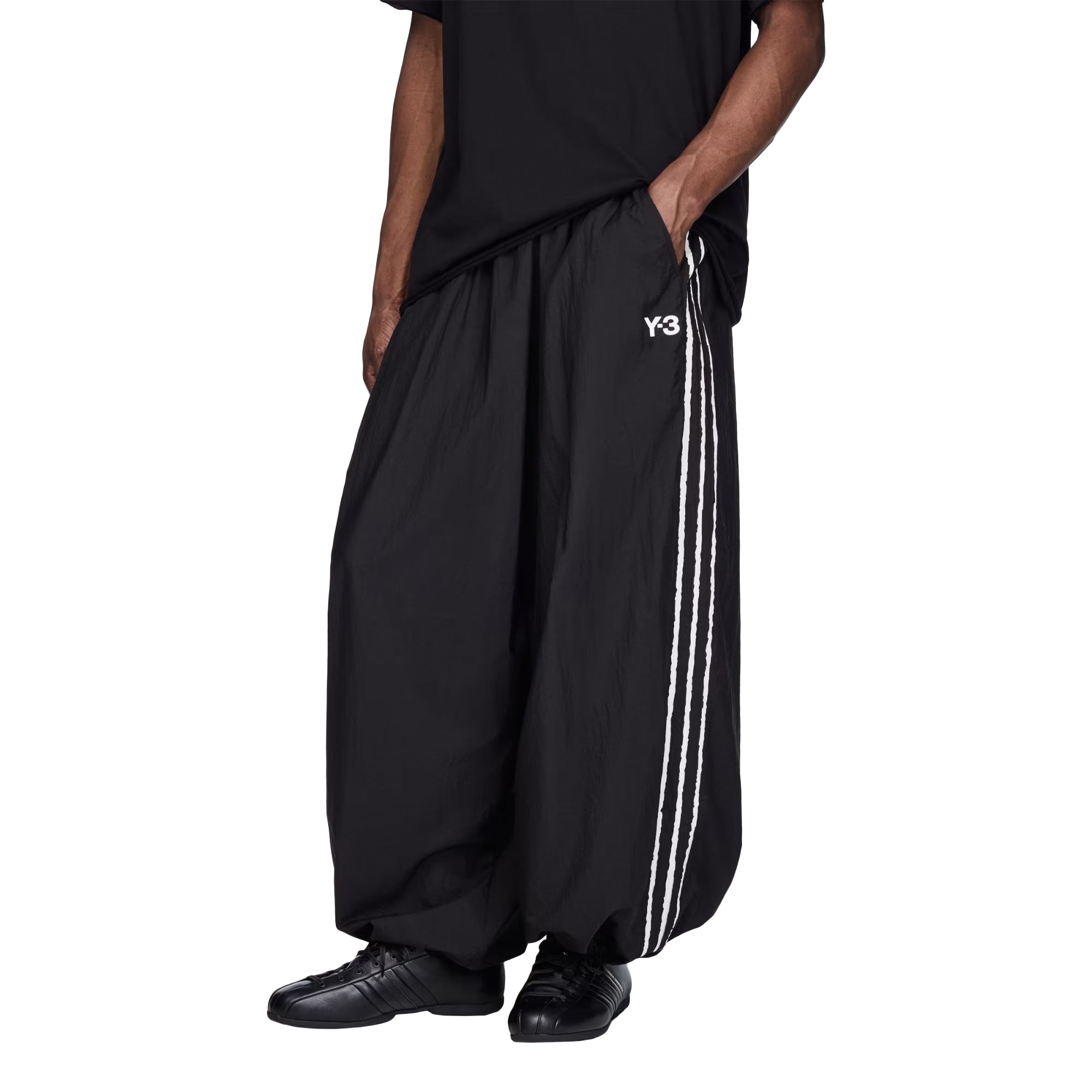 Raw Edge 3-Stripes Wide Pants