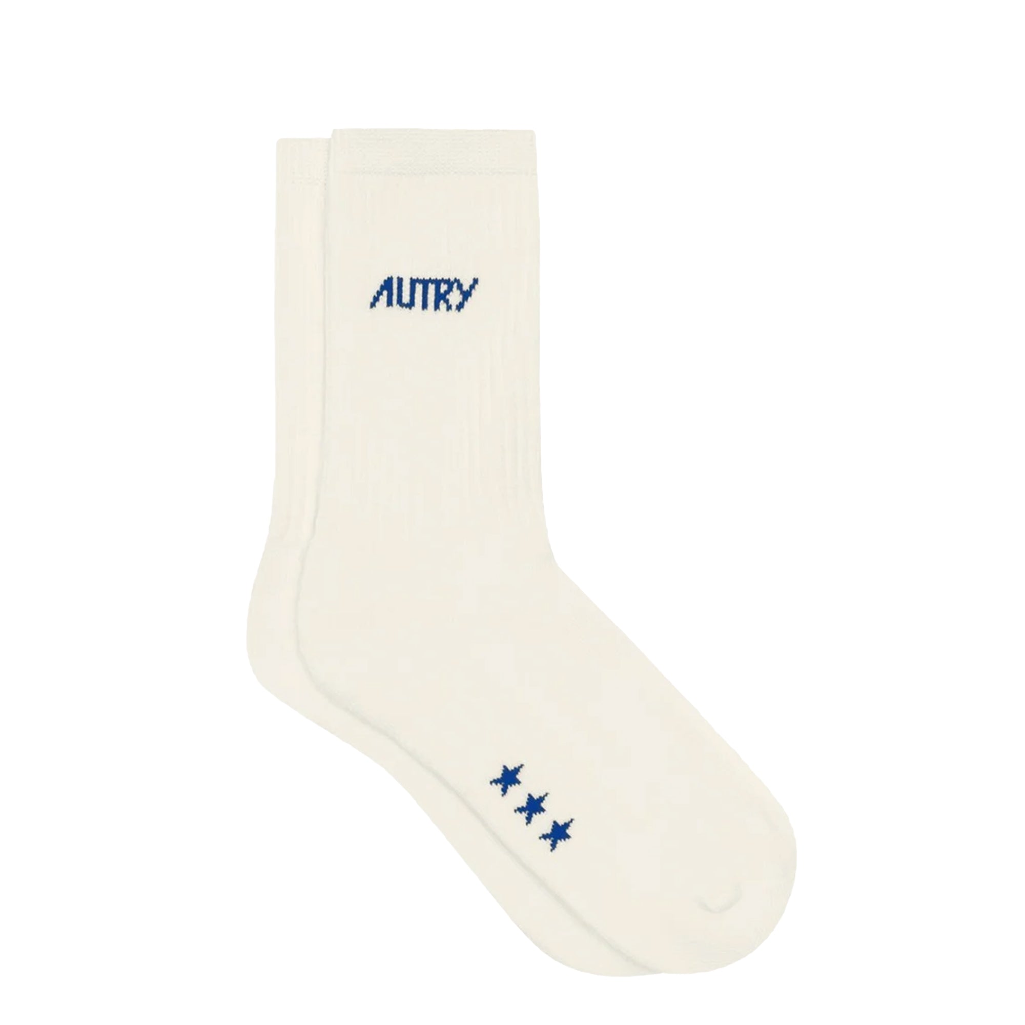 Logo Socks Cream Blue