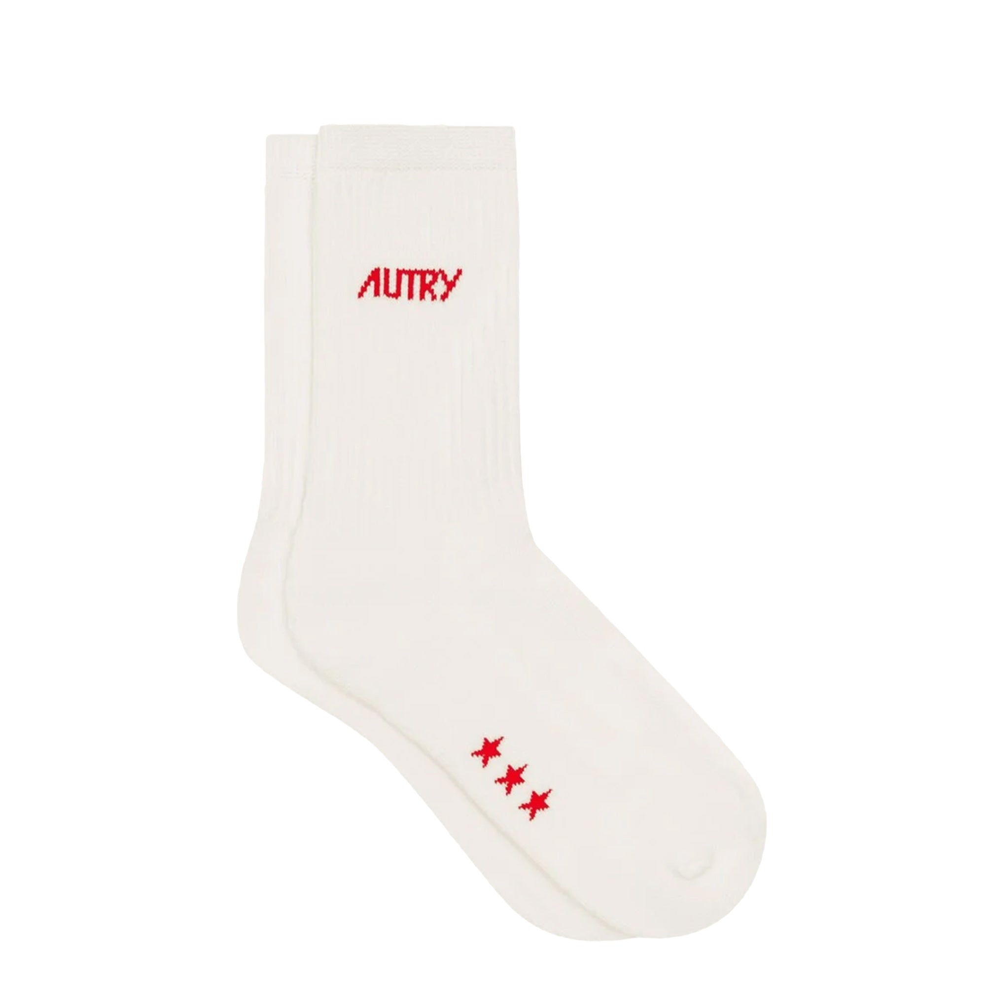 Logo Socks Cream Red