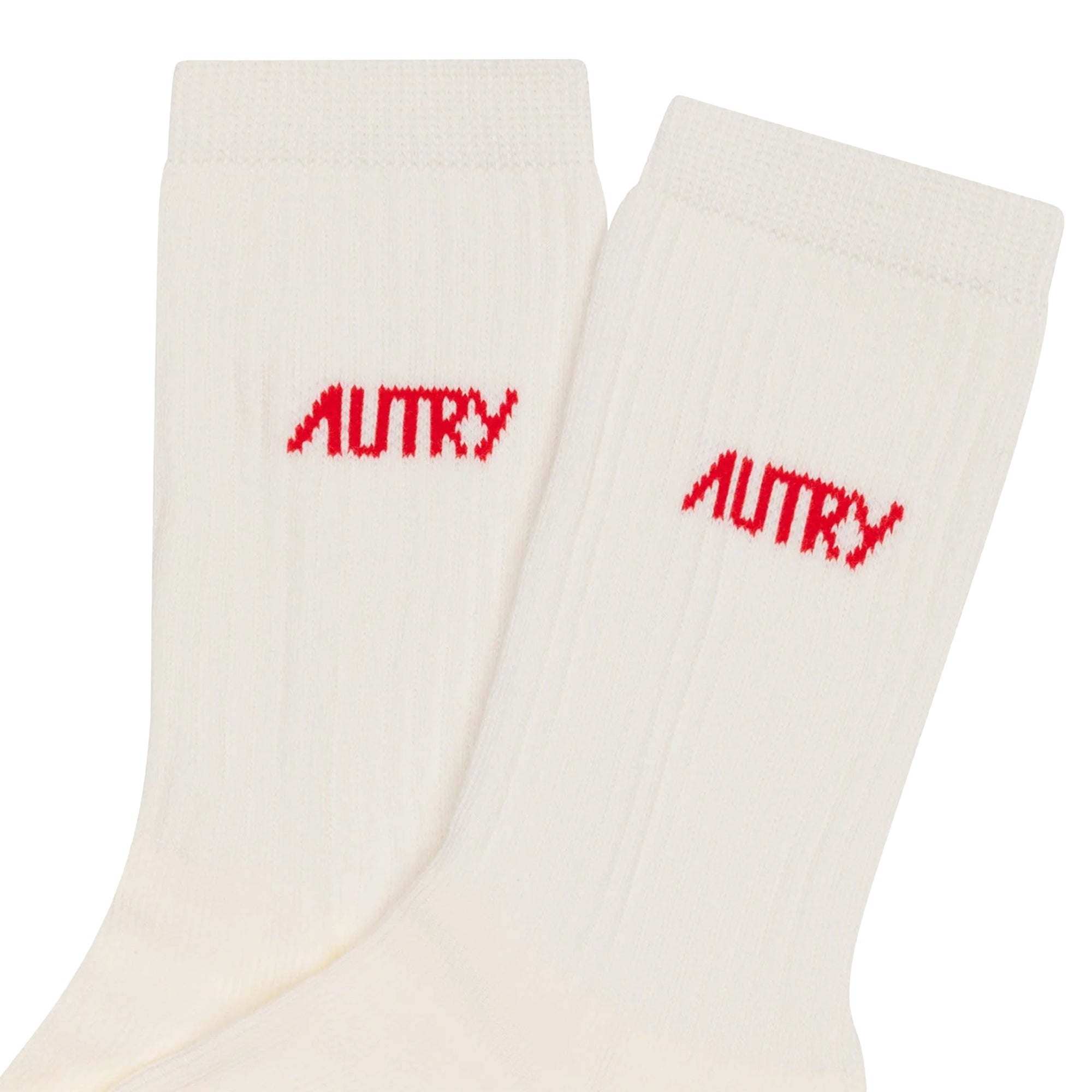 Logo Socks Cream Red