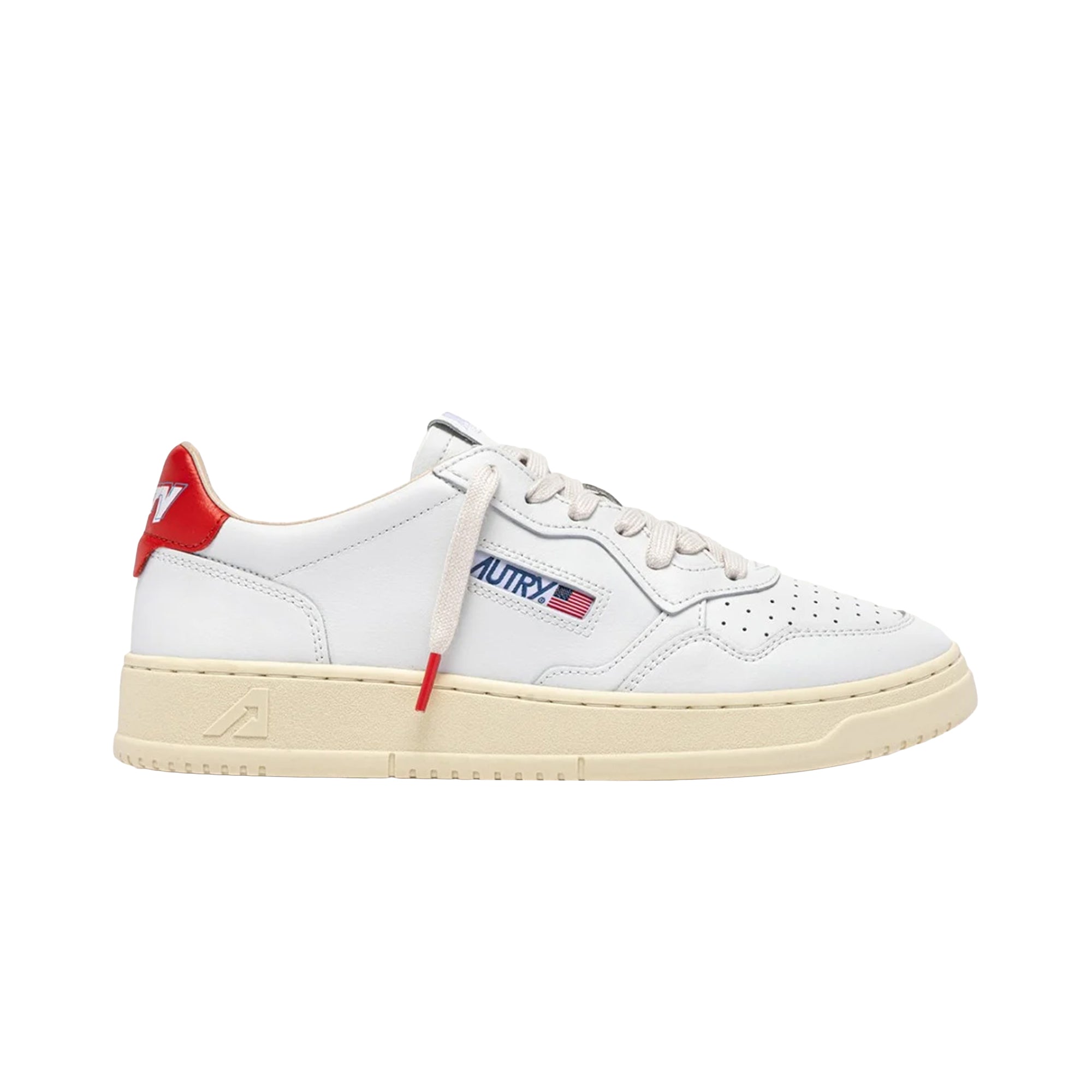 Medalist Low Leather White Orange