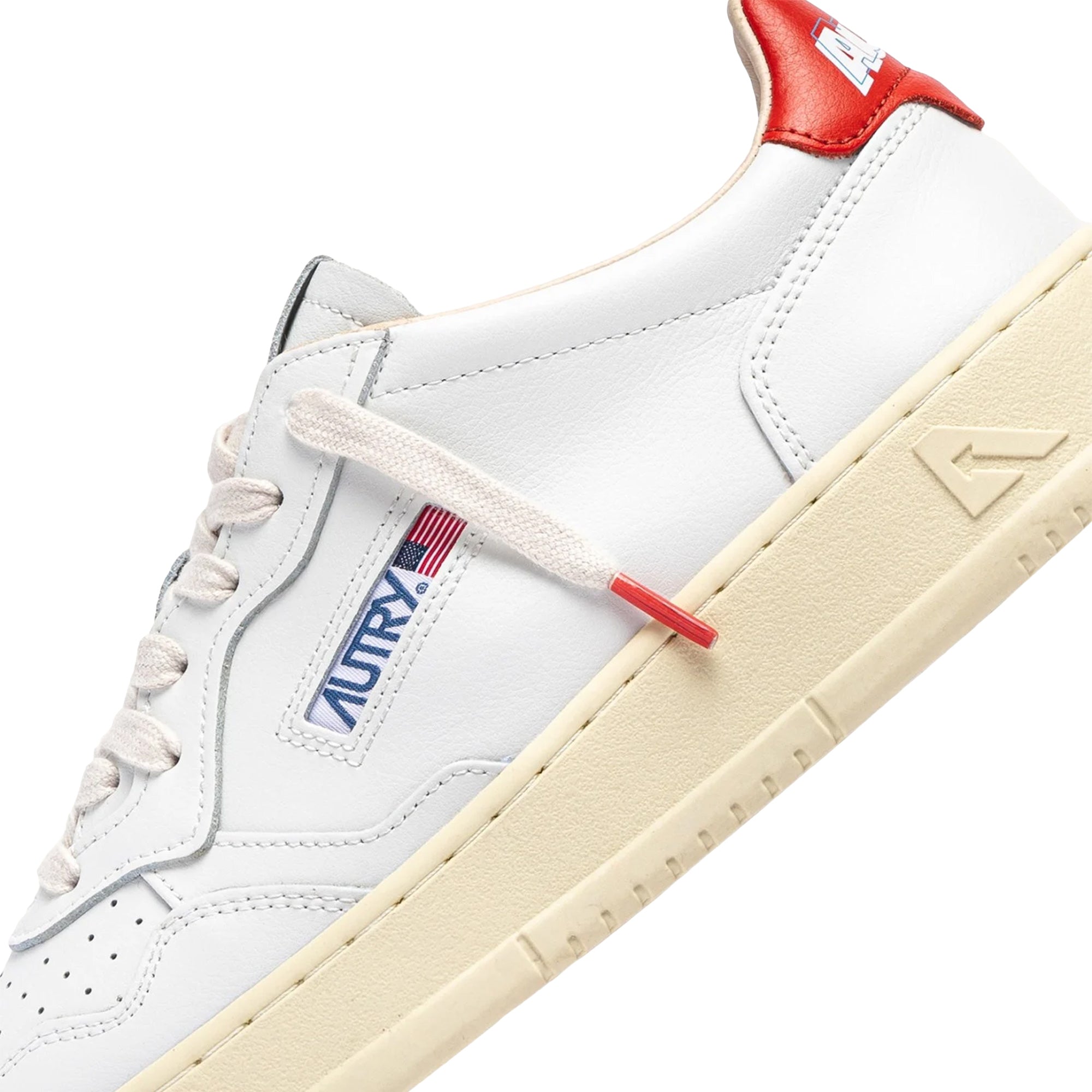 Medalist Low Leather White Orange