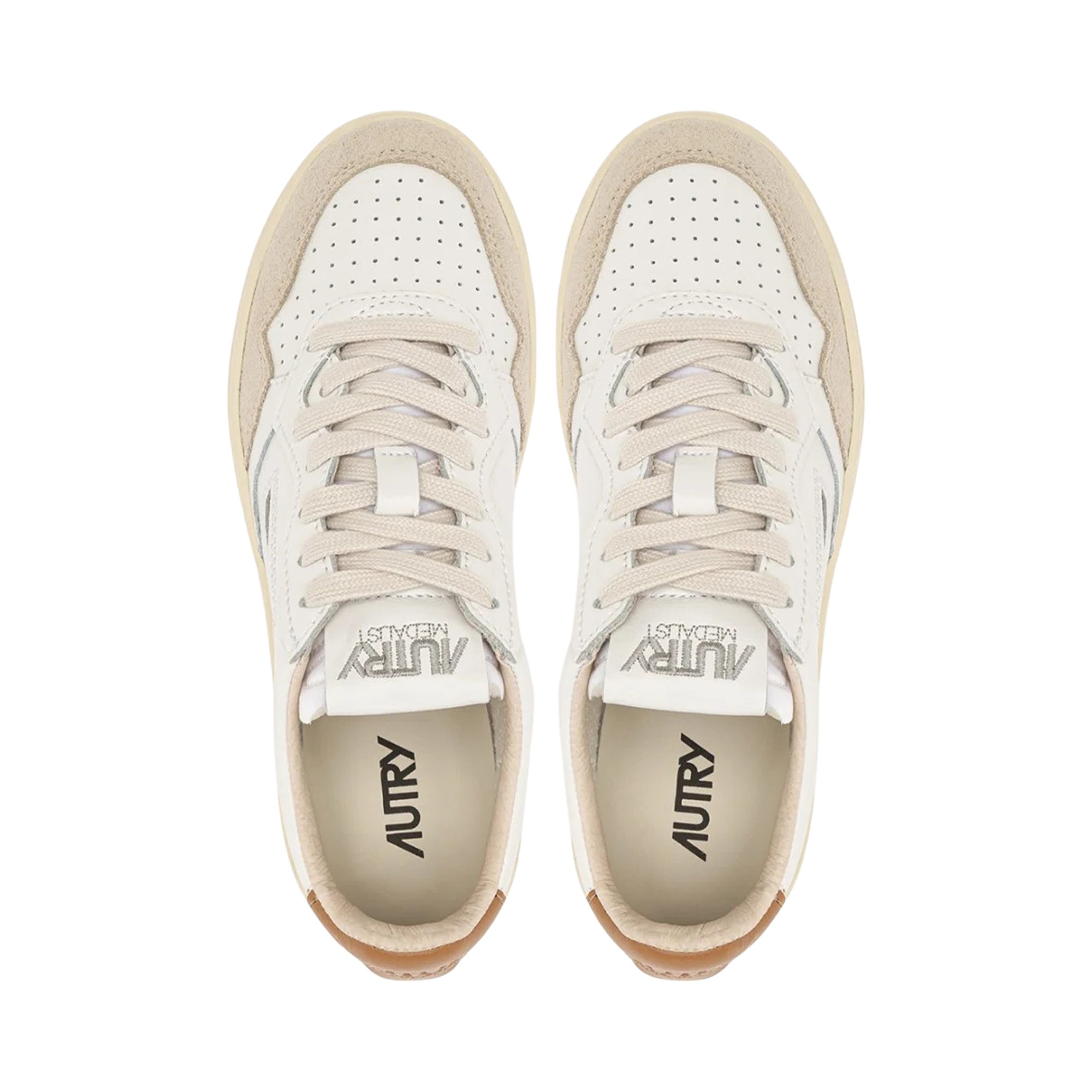 Medalist Low Suede White Brown
