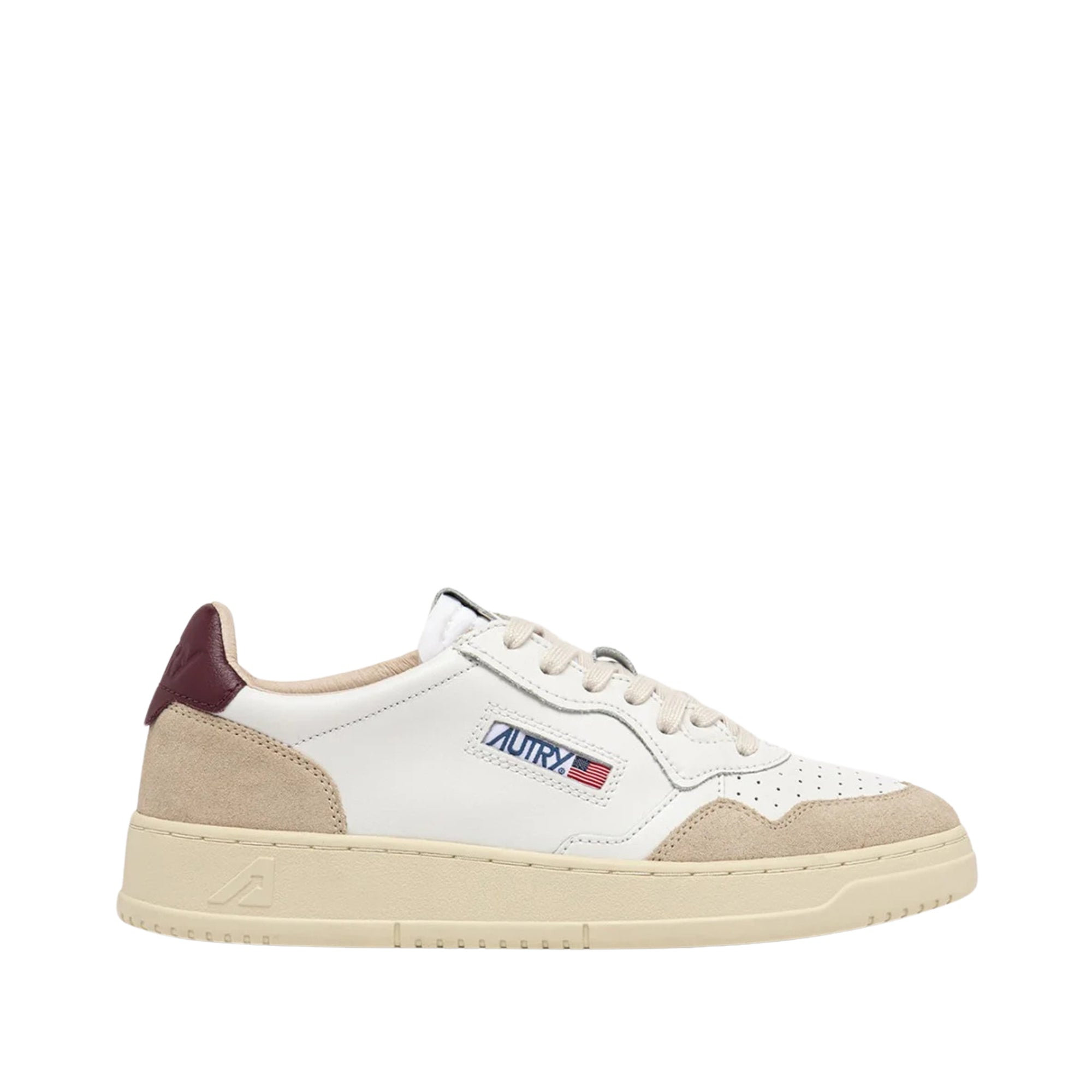 Medalist Low Suede White Burgundy