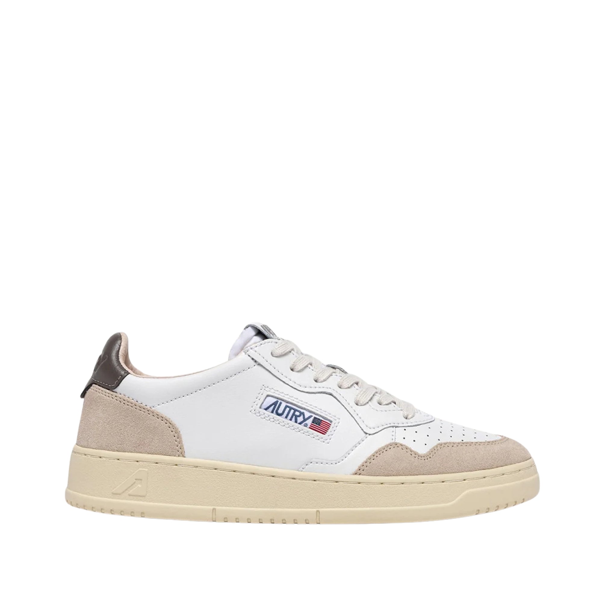 Medalist Low Suede White Morel
