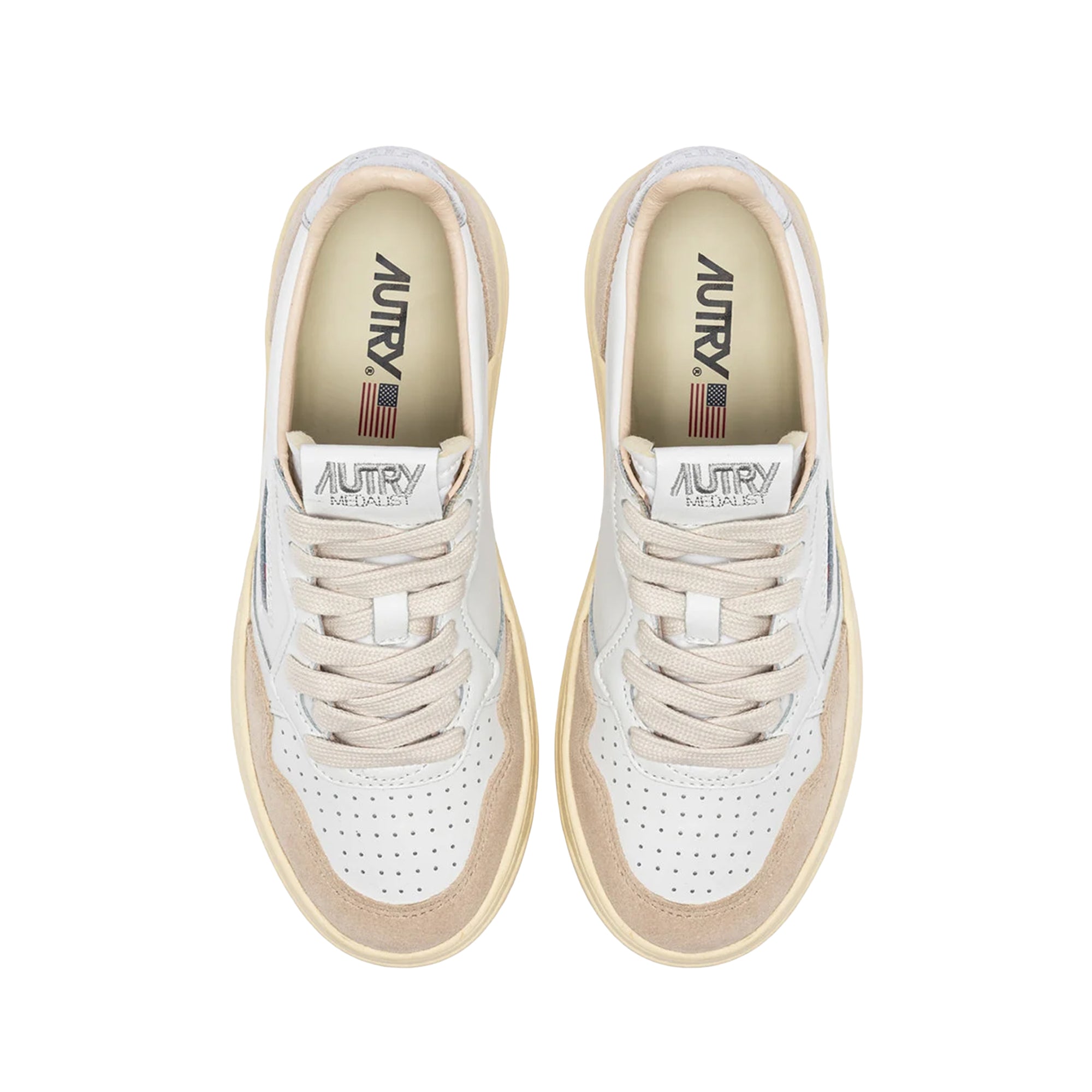 Medalist Low Suede White Silver