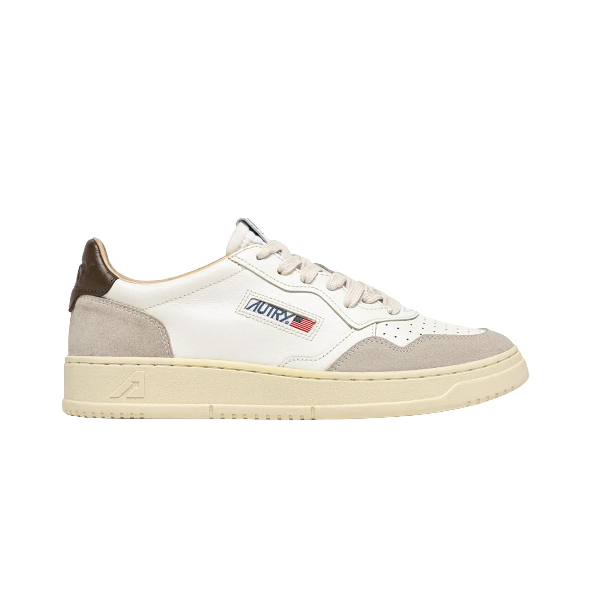 Medalist Low Suede White Teak