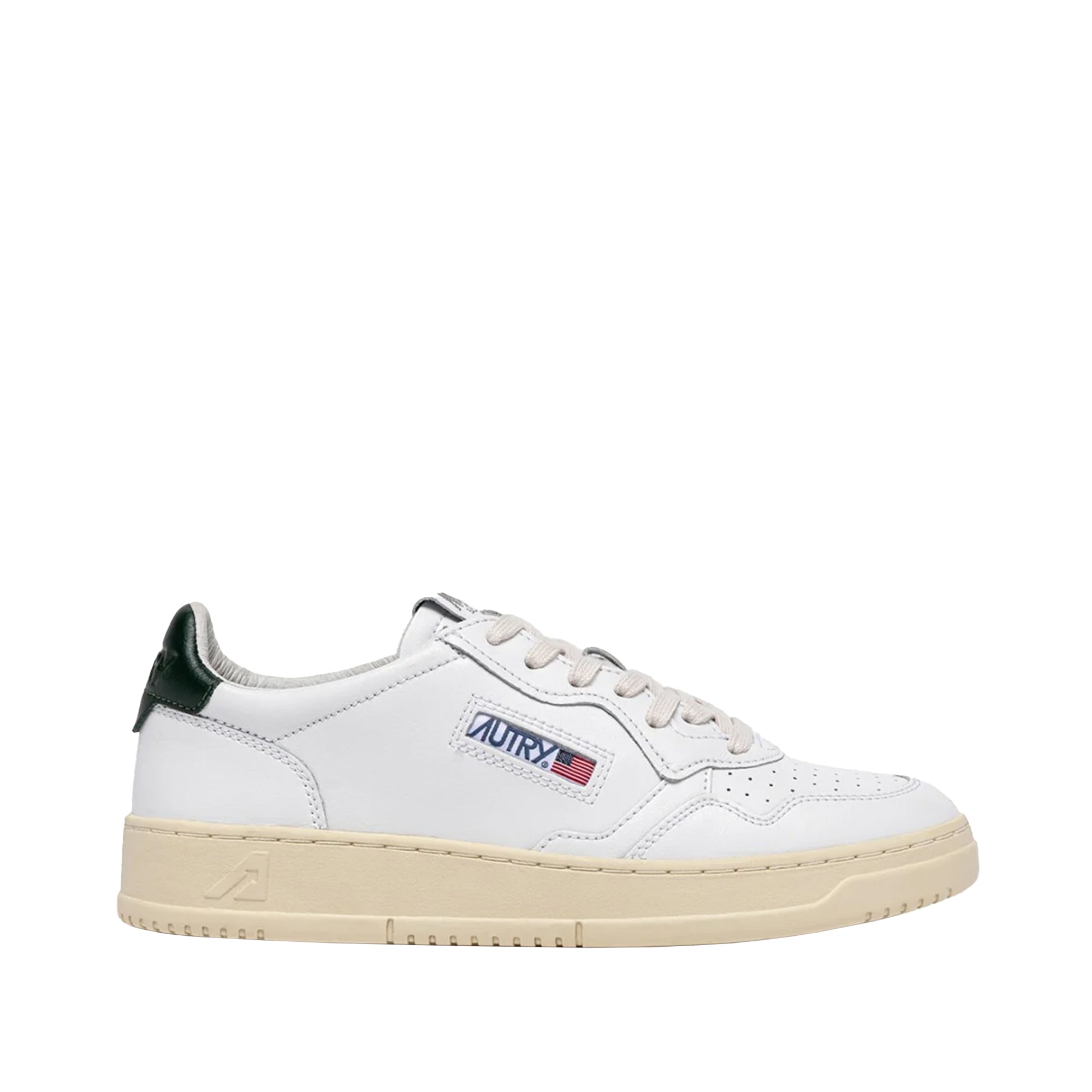 Medalist Low Leather White Green