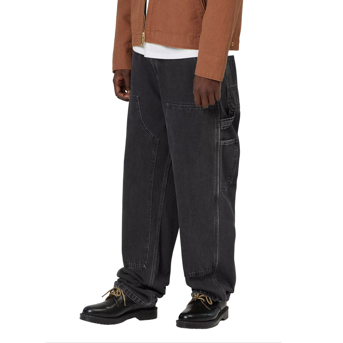 Double Knee Pant Black Washed