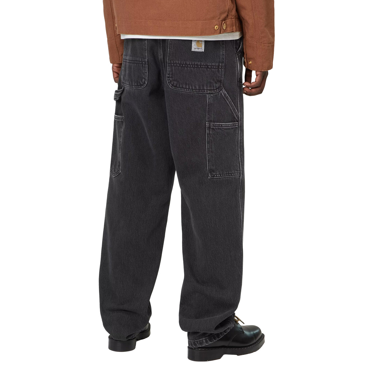 Double Knee Pant Black Washed
