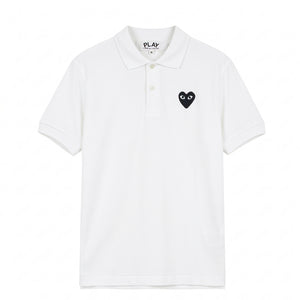 Logo Heart Polo Shirt White