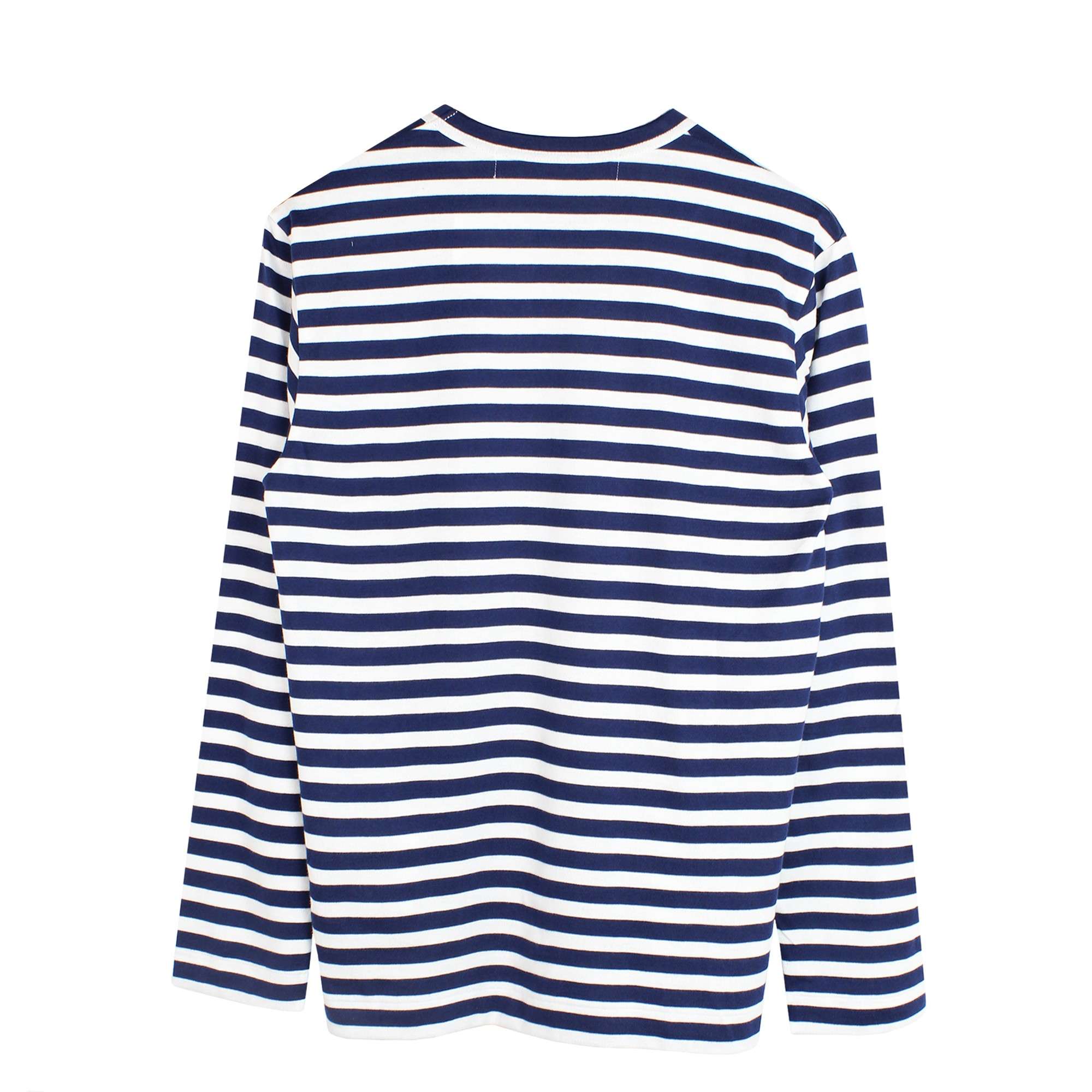 Striped Heart Logo Top Navy