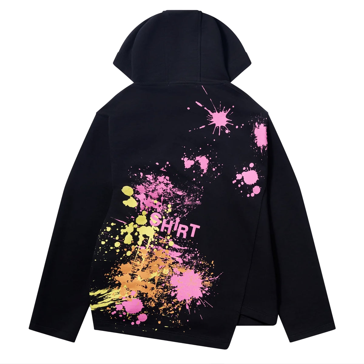 Graphic Paint Splatter Zip Hoodie