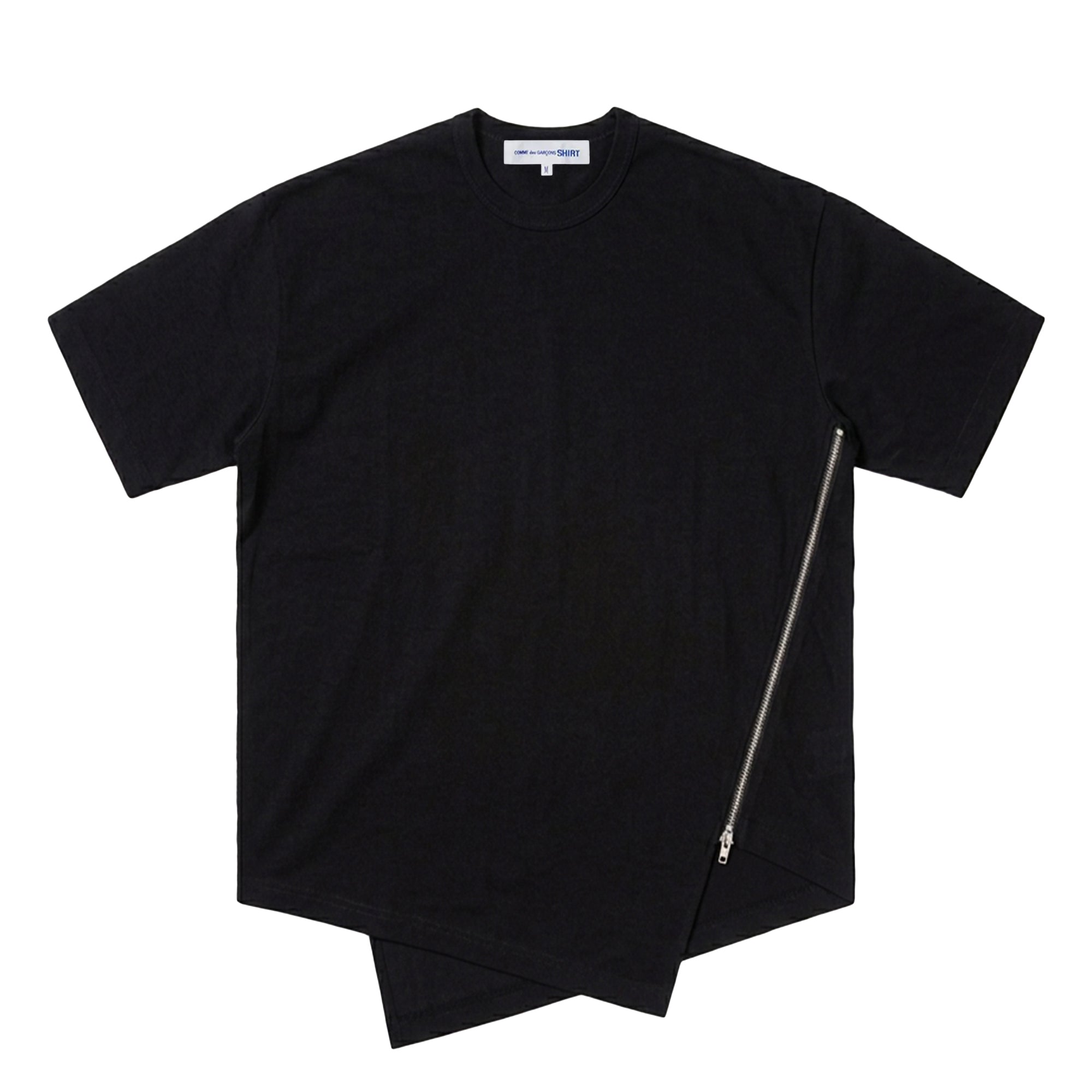 Oversized Zipped T-Shirt Black