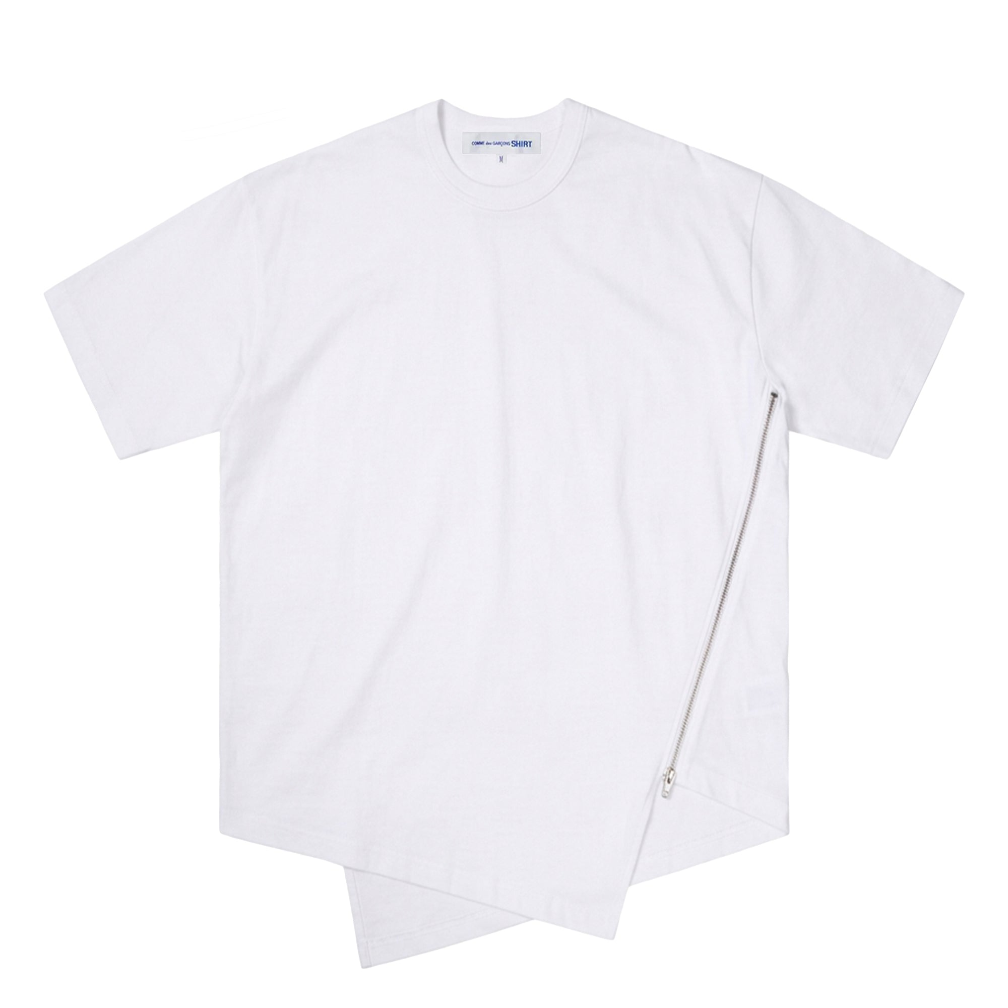 Oversized Zipped T-Shirt White