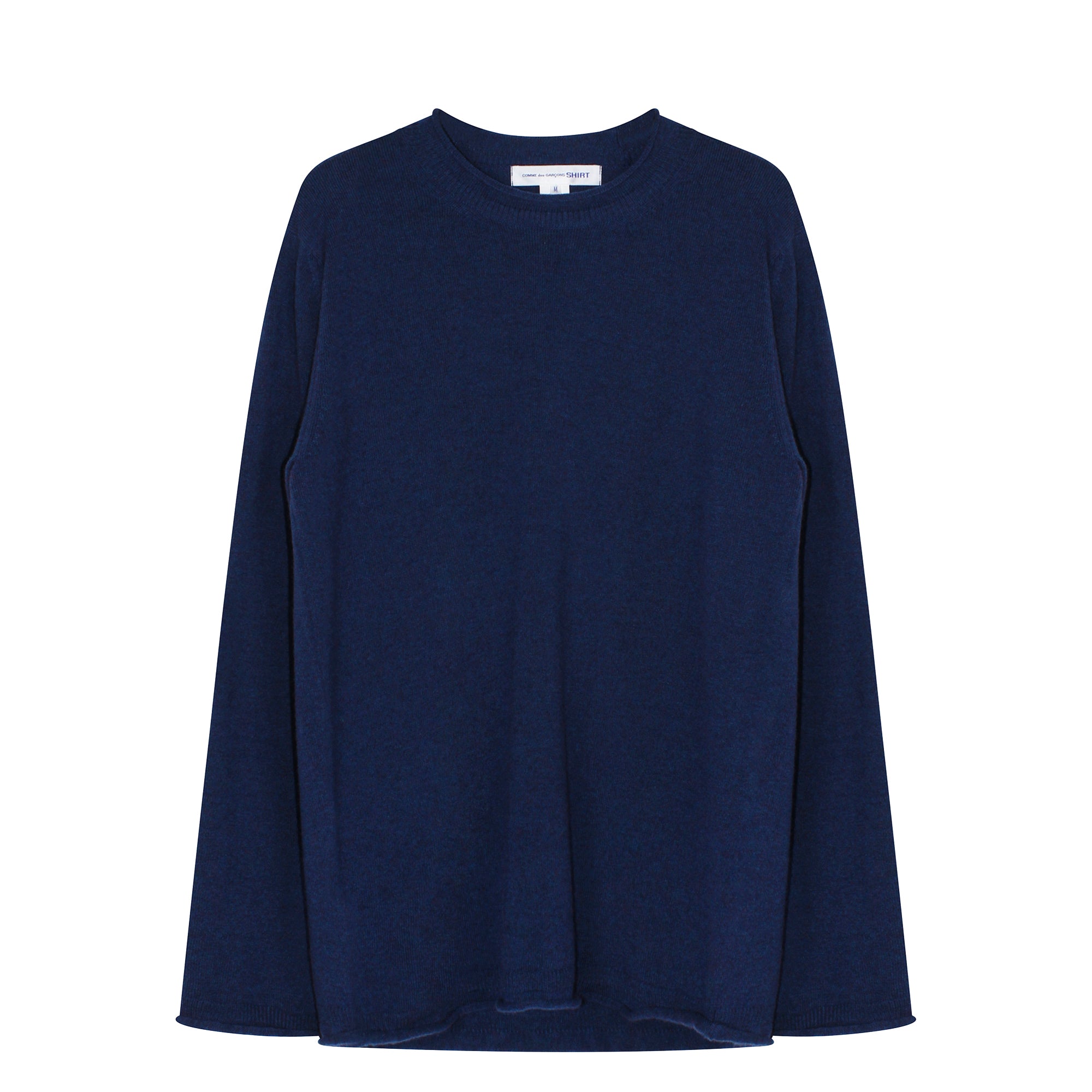 Rolled Hem Sweater Blue