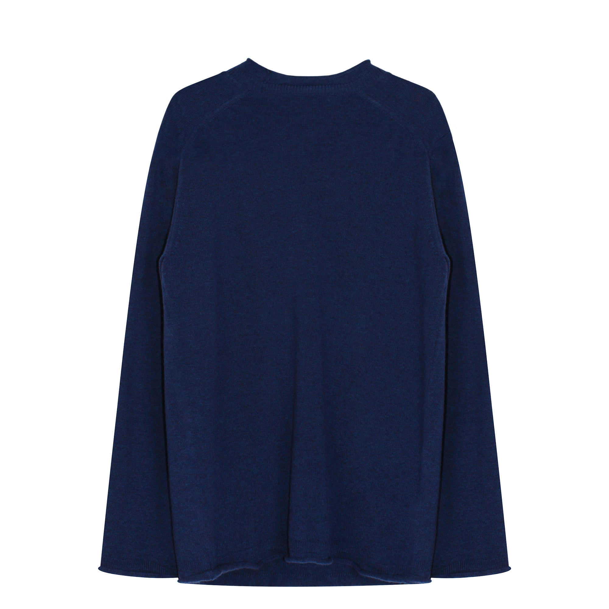Rolled Hem Sweater Blue