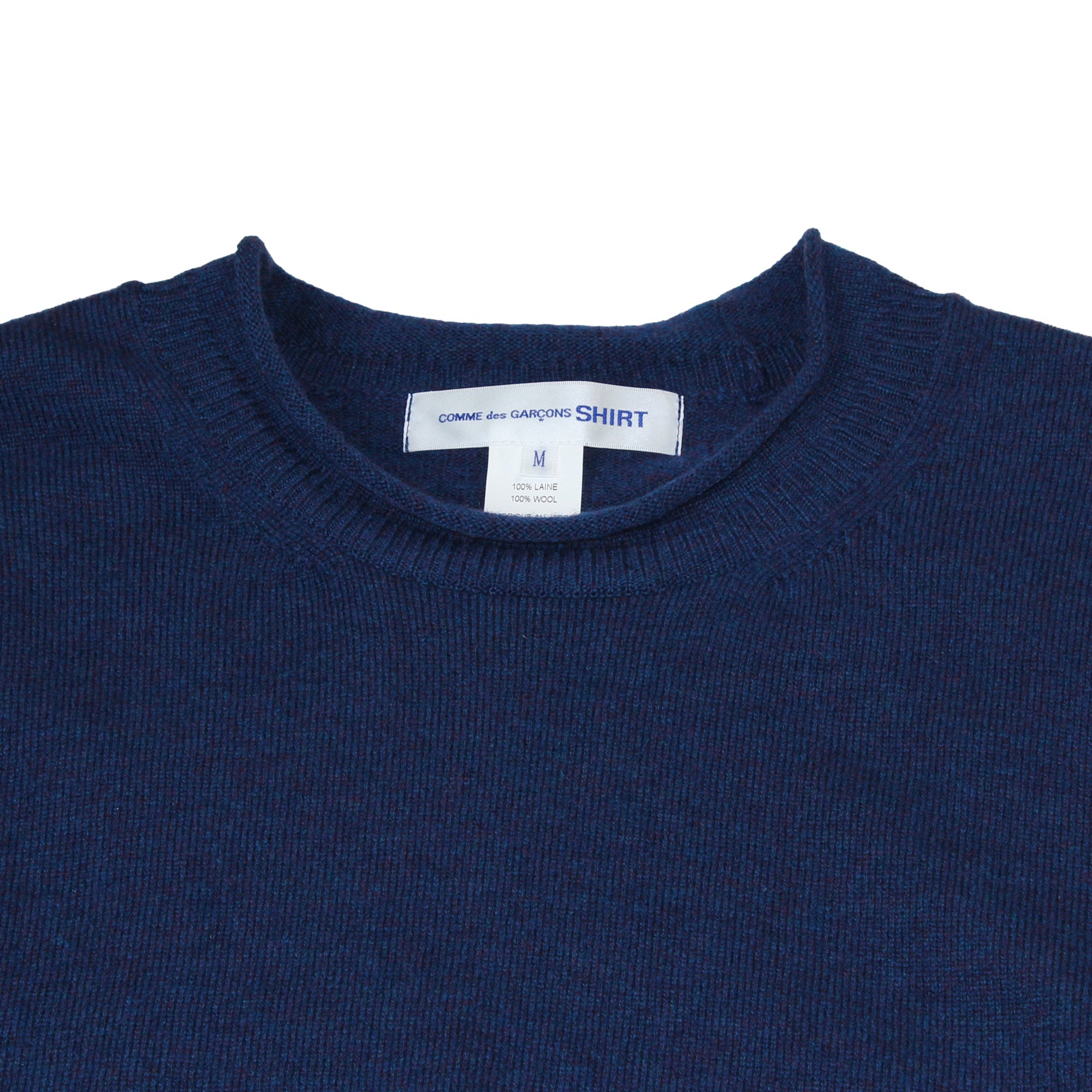Rolled Hem Sweater Blue