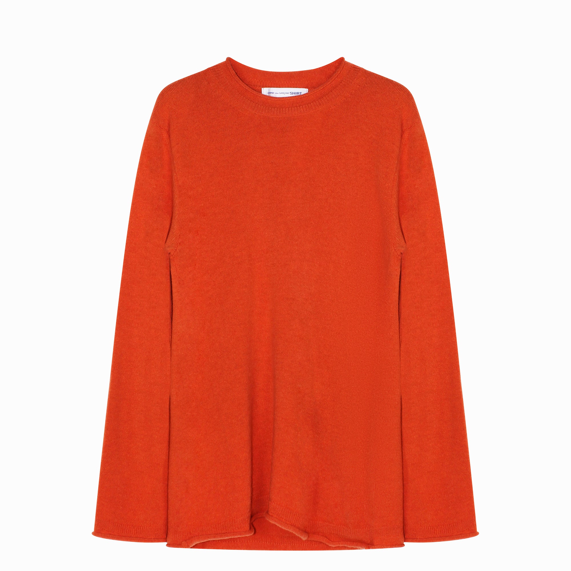 Rolled Hem Sweater Orange