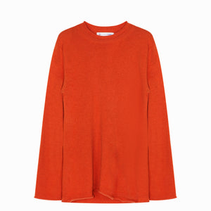 Rolled Hem Sweater Orange