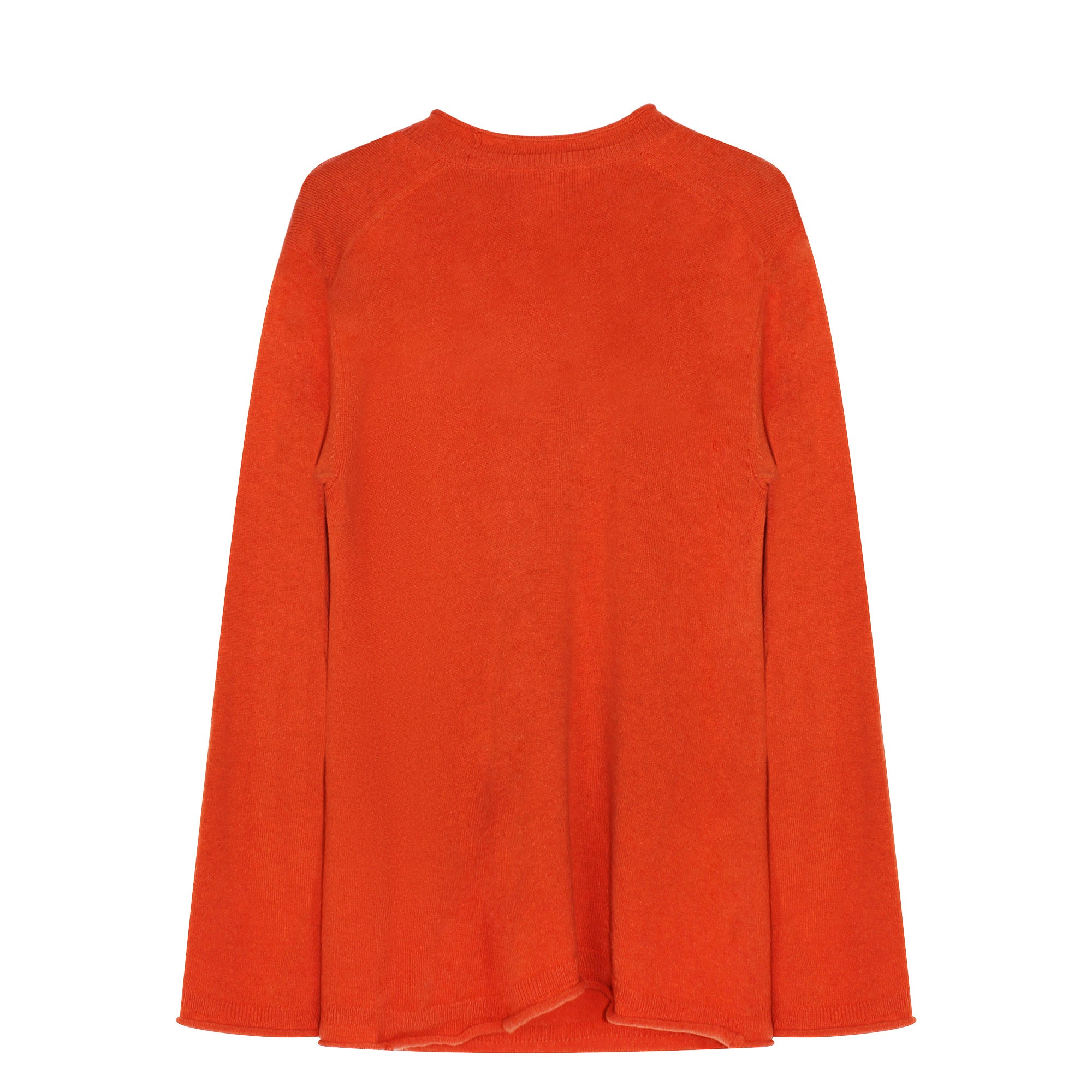 Rolled Hem Sweater Orange