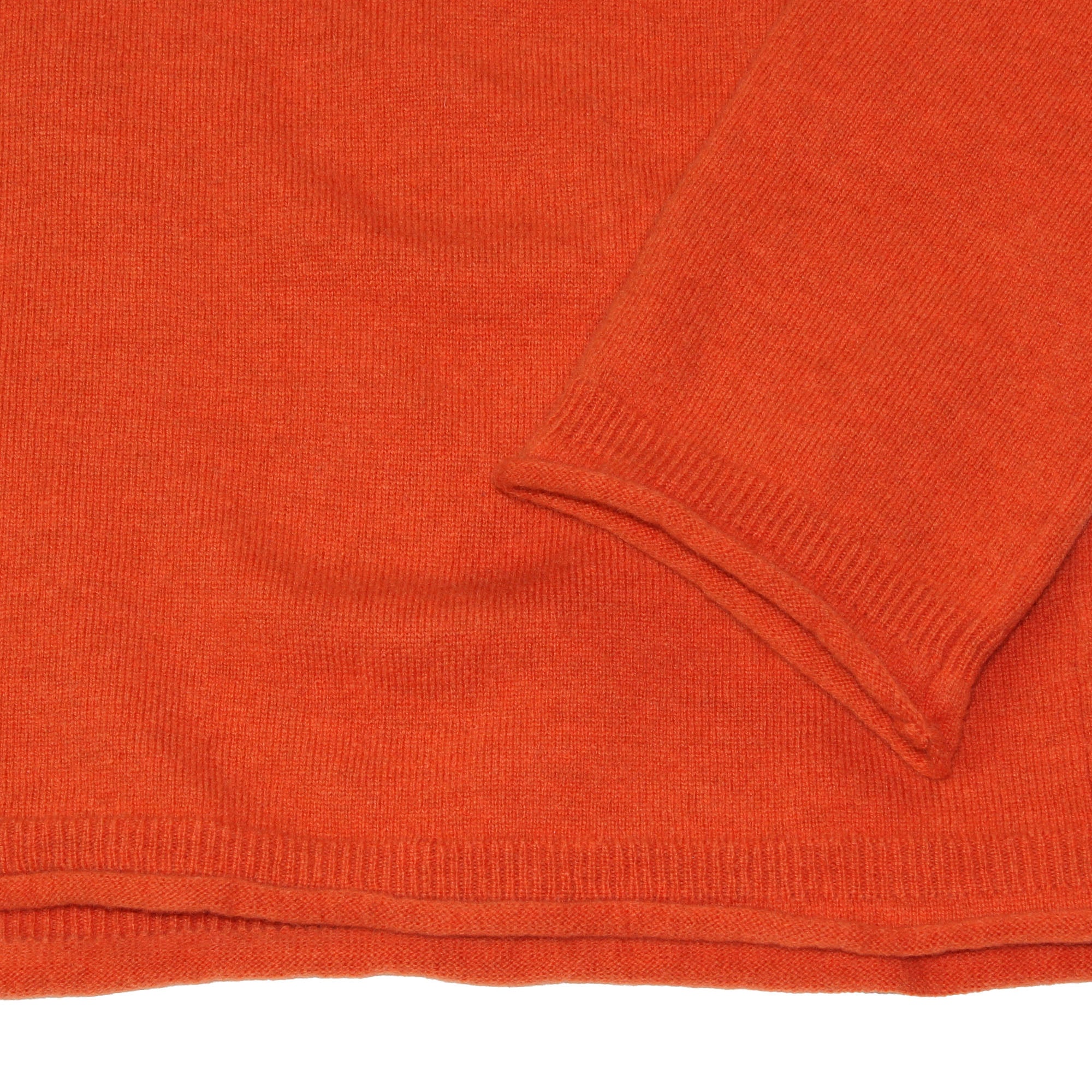 Rolled Hem Sweater Orange